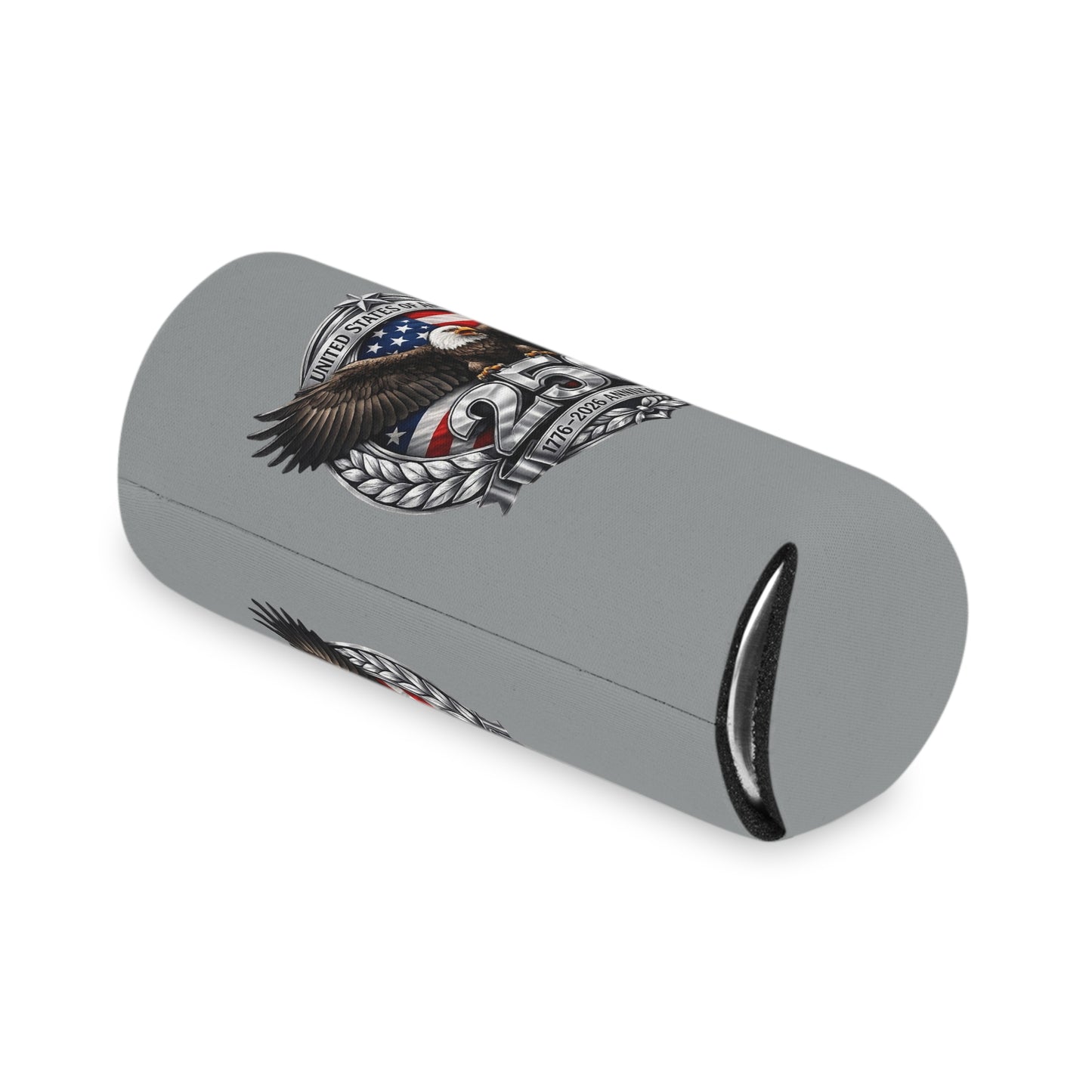 #250 Patriotic Bald Eagle 250 United States Emblem Can Cooler - Beverage Koozie