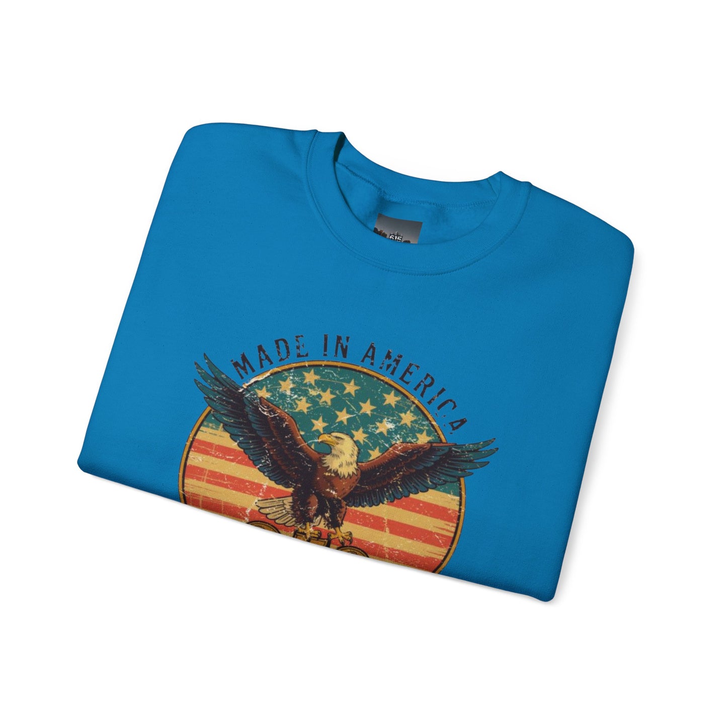 #250 Made in America Eagle 250th Anniversary Patriotic Crewneck Sweatshirt
