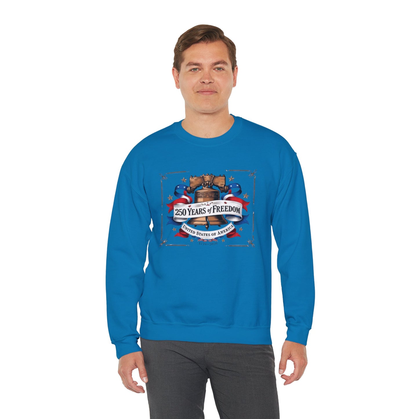 #250 250 Years of Freedom Liberty Bell Crewneck Sweatshirt