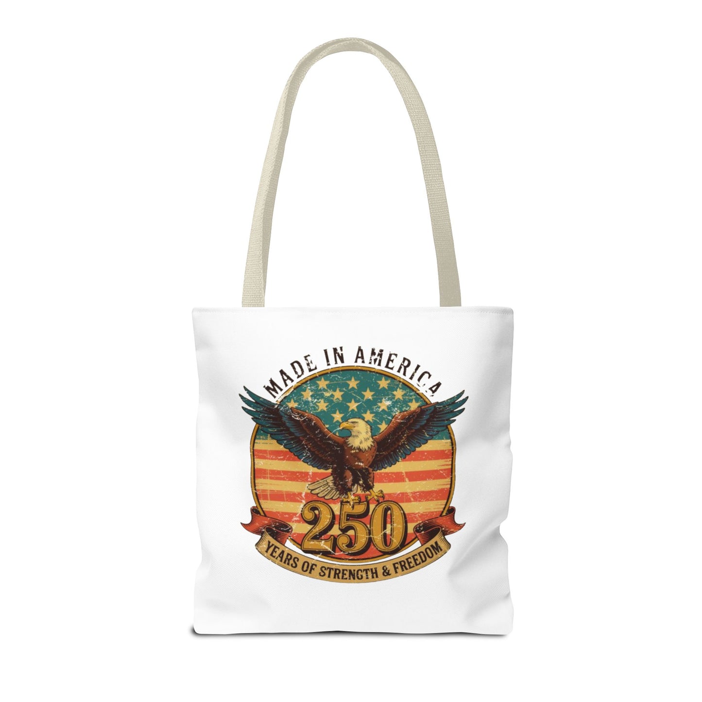 #250 Made in America Eagle 250th Anniversary Patriotic Tote Bag