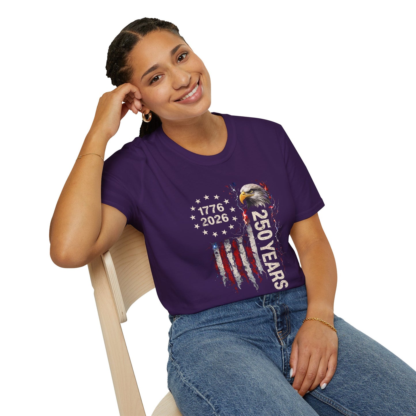 #250 1776-2026 250 Years USA Bicentennial Eagle T-Shirt