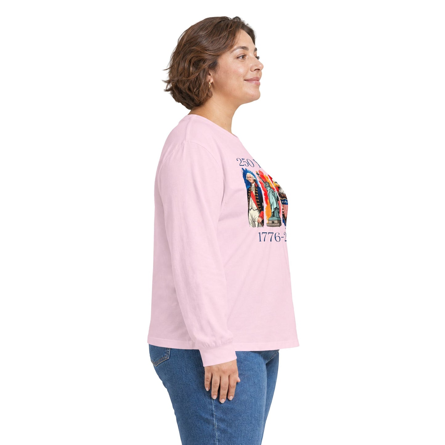 #250 250 Years American History Celebration 1776–2026 Patriotic Long Sleeve Tee