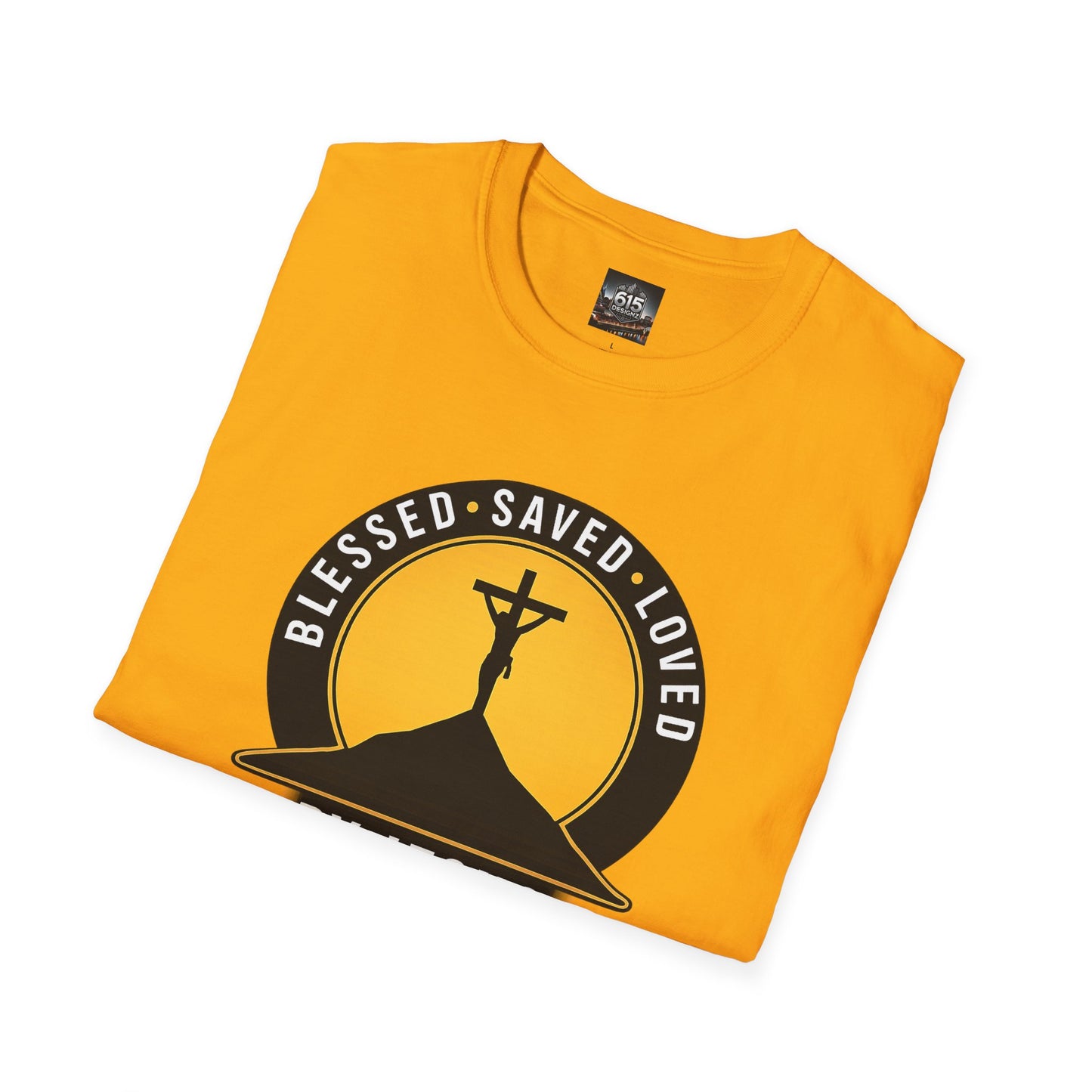 Blessed • Saved • Loved by Jesus T-Shirt — Christian Faith Tee