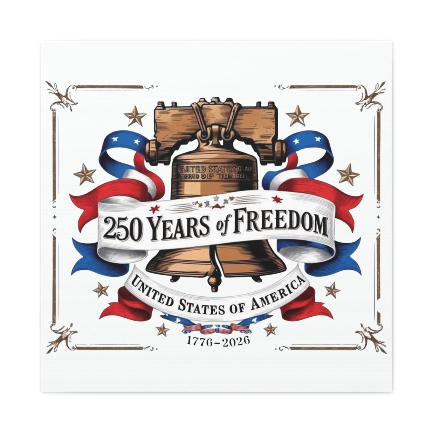 #250 250 Years of Freedom Liberty Bell Matte Canvas Wall Art