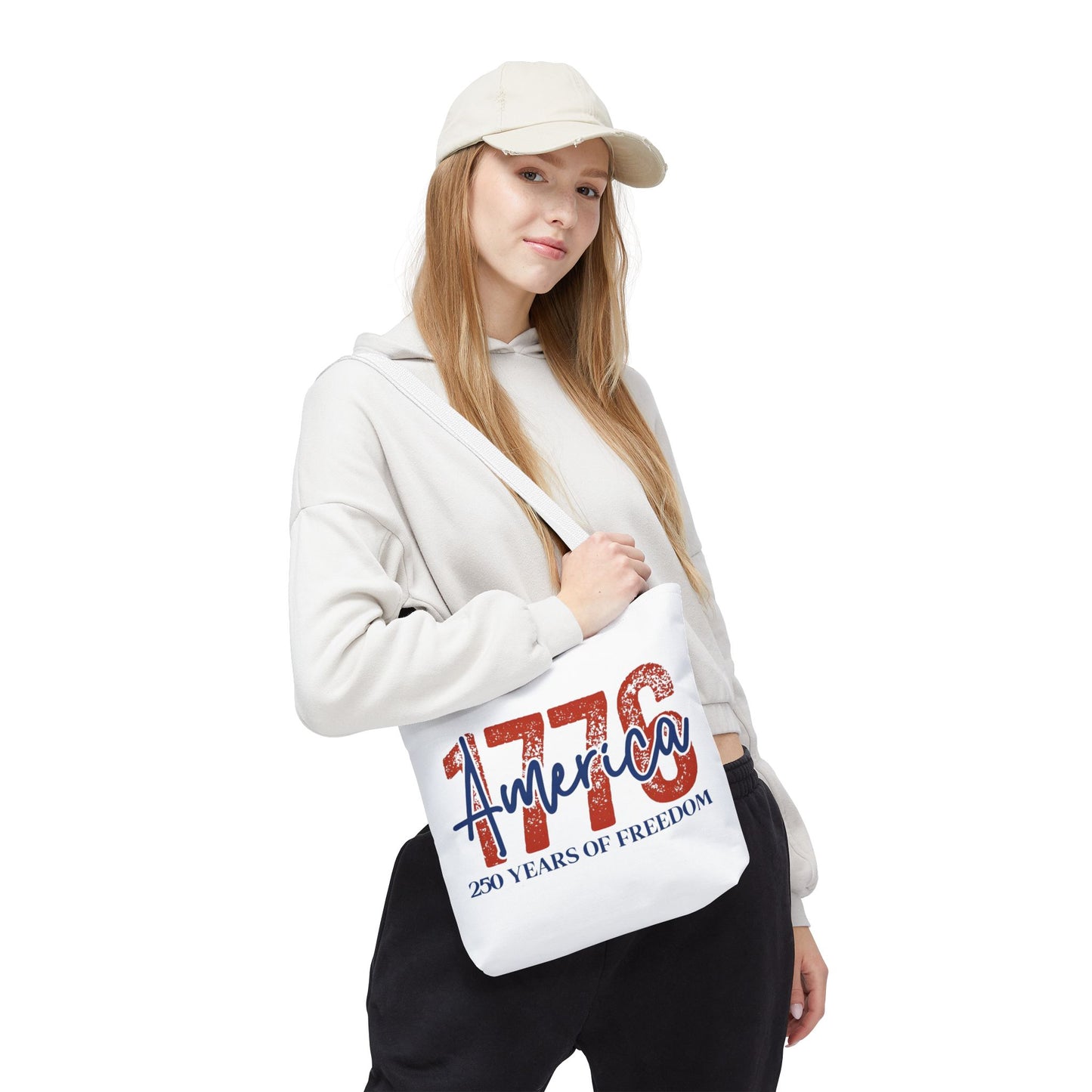 #250 1776 America: 250 Years of Freedom' Patriotic Independence Day Tote Bag