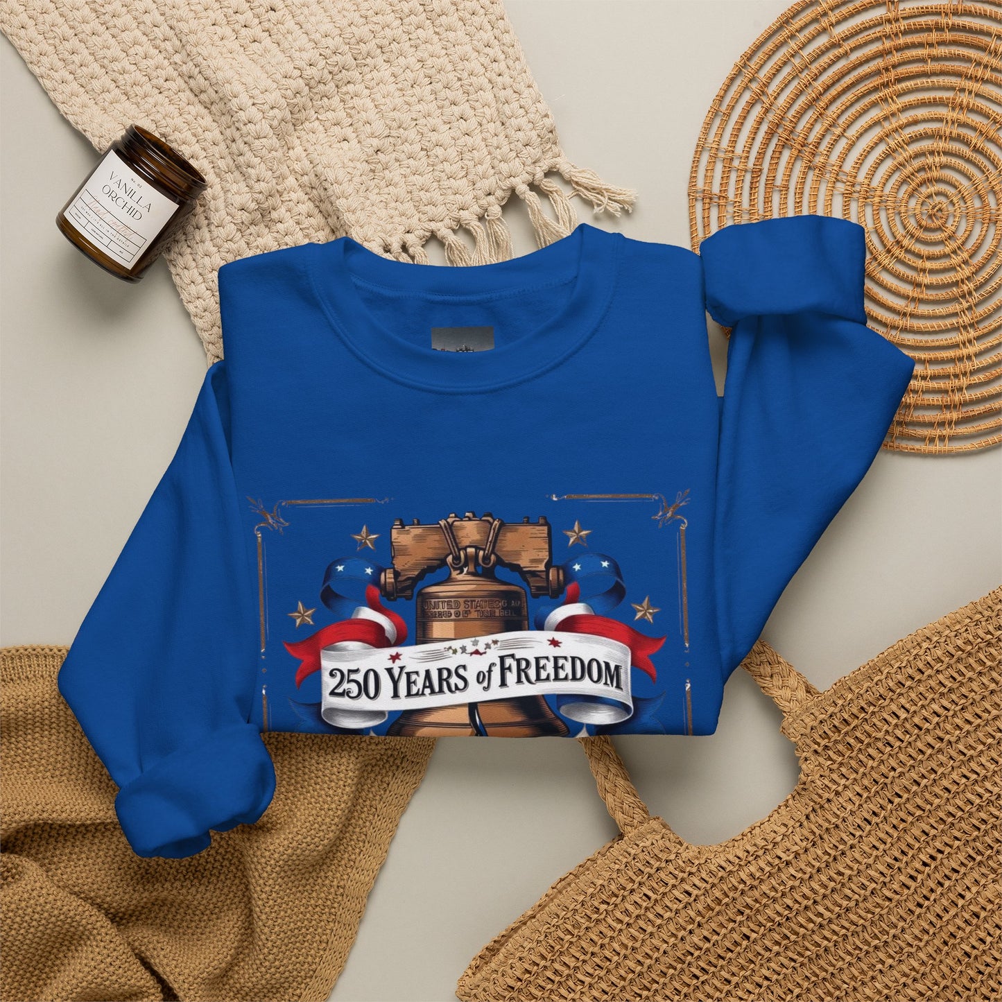 #250 250 Years of Freedom Liberty Bell Crewneck Sweatshirt