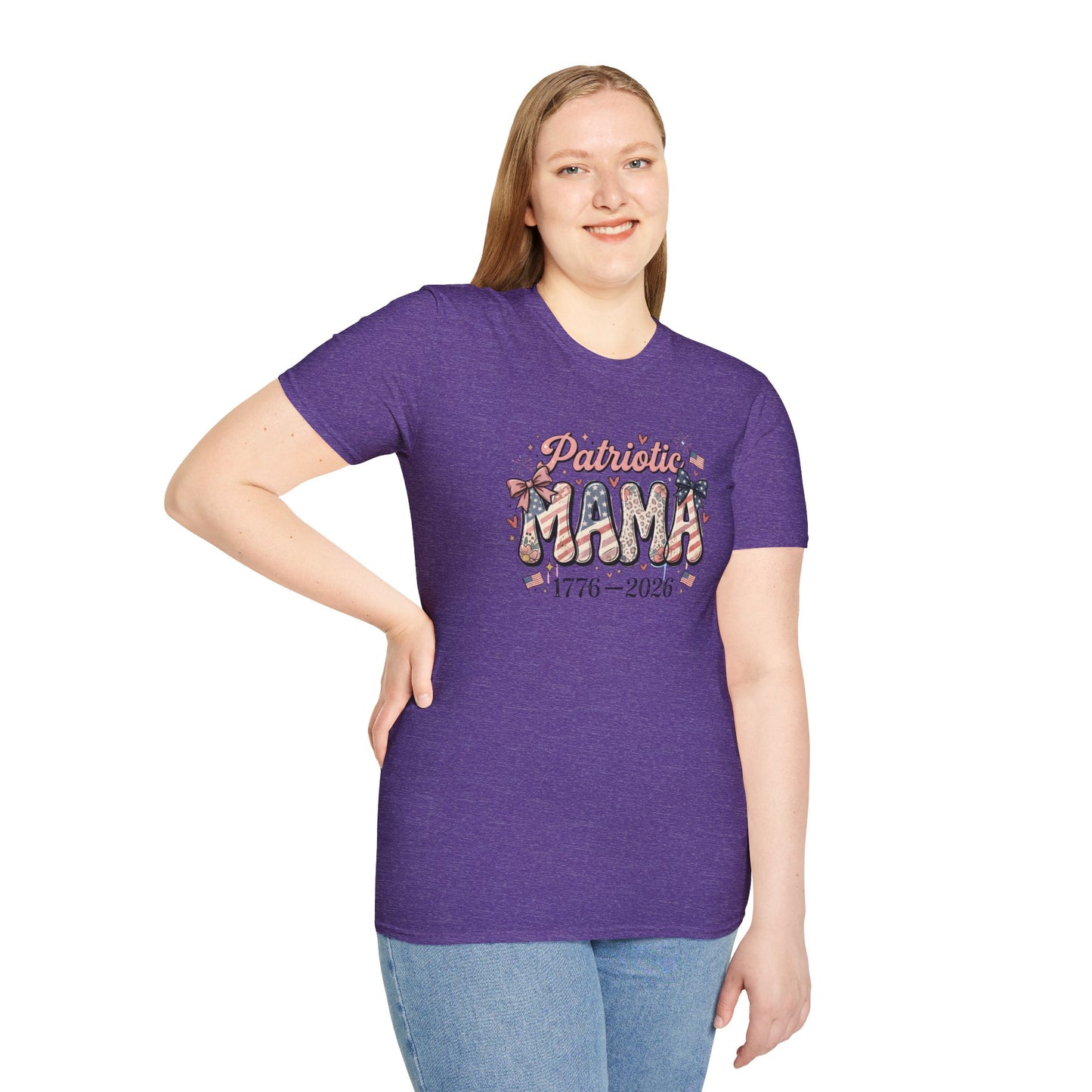 #250 Patriotic Mama 1776–2026 American Flag T-Shirt