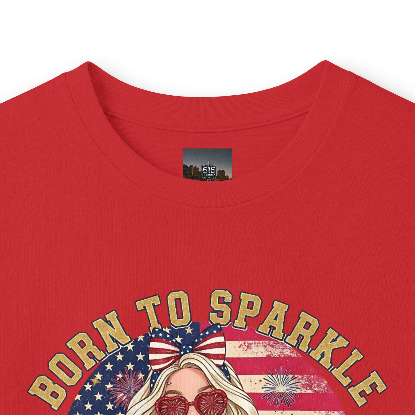 #250 "Born to Sparkle Since 1776" Patriotic Long Sleeve Tee