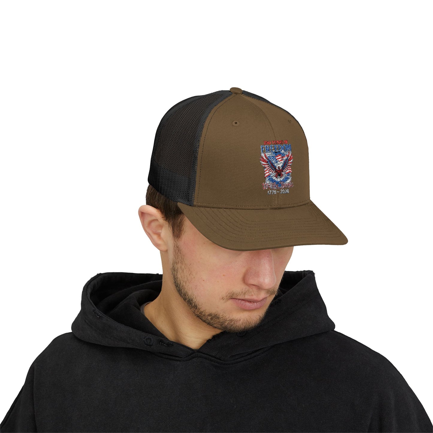 #250 250 Years of Freedom 1776–2026 Eagle Snapback Trucker Cap