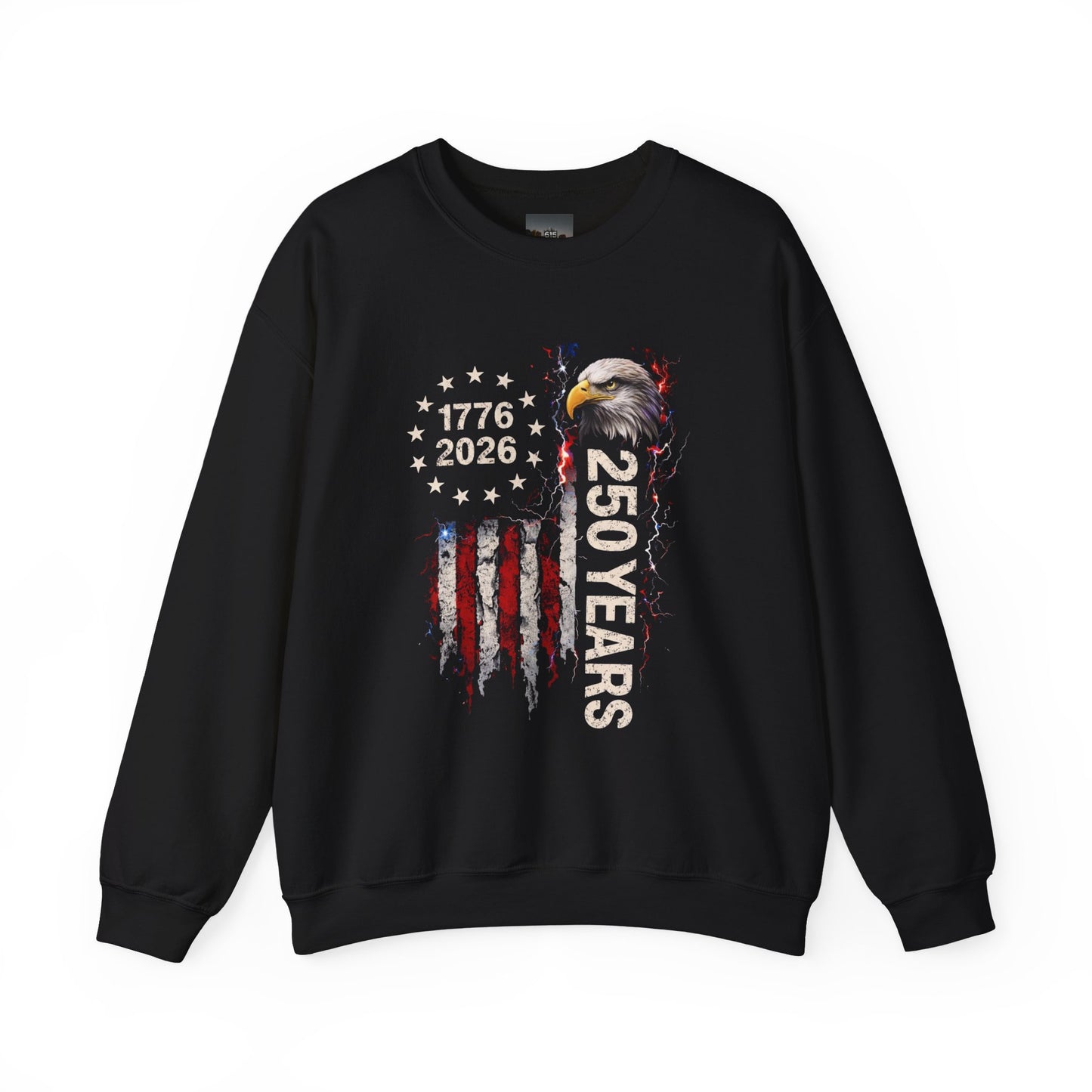 #250 1776-2026 250 Years USA Bicentennial Eagle Crewneck Sweatshirt