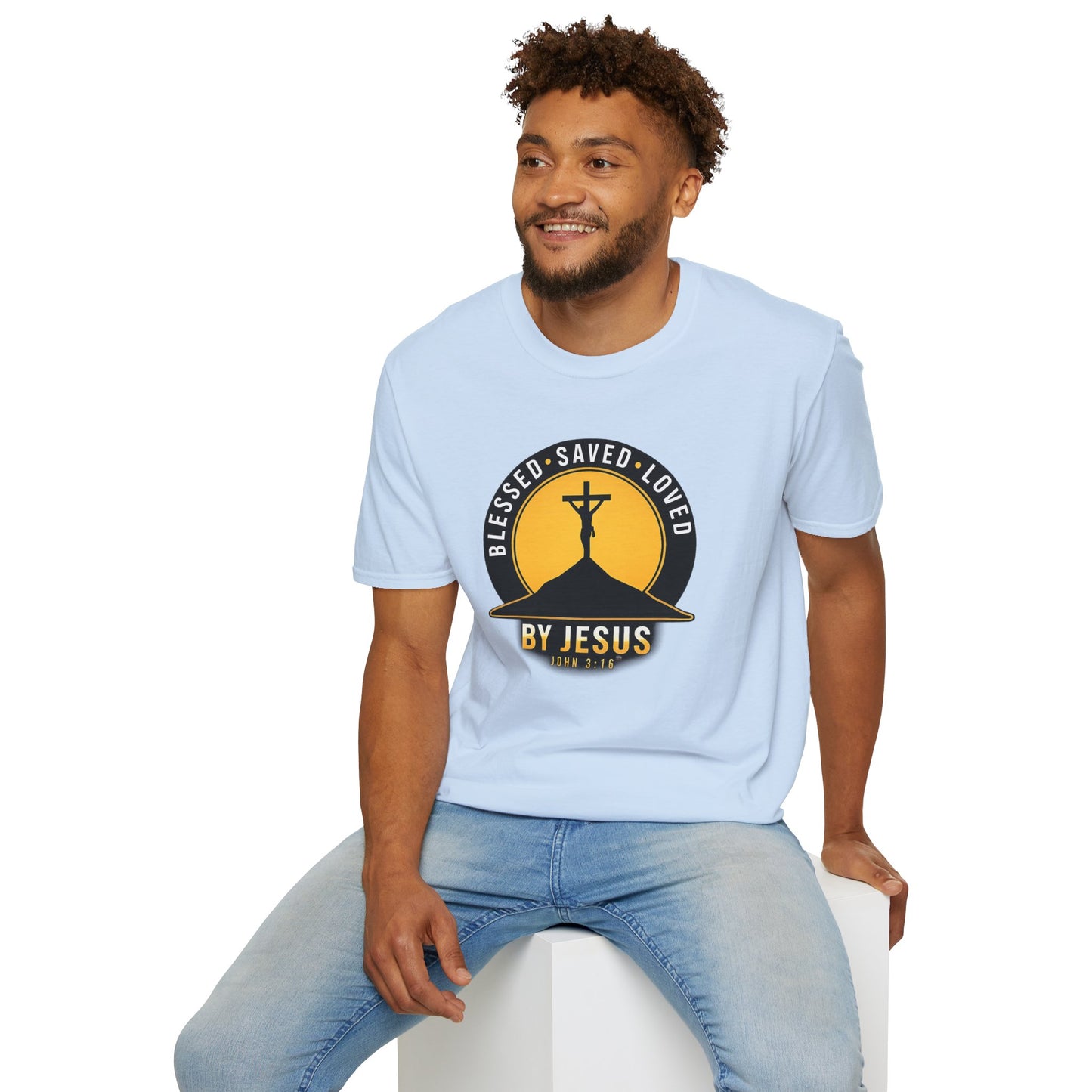 Blessed • Saved • Loved by Jesus T-Shirt — Christian Faith Tee