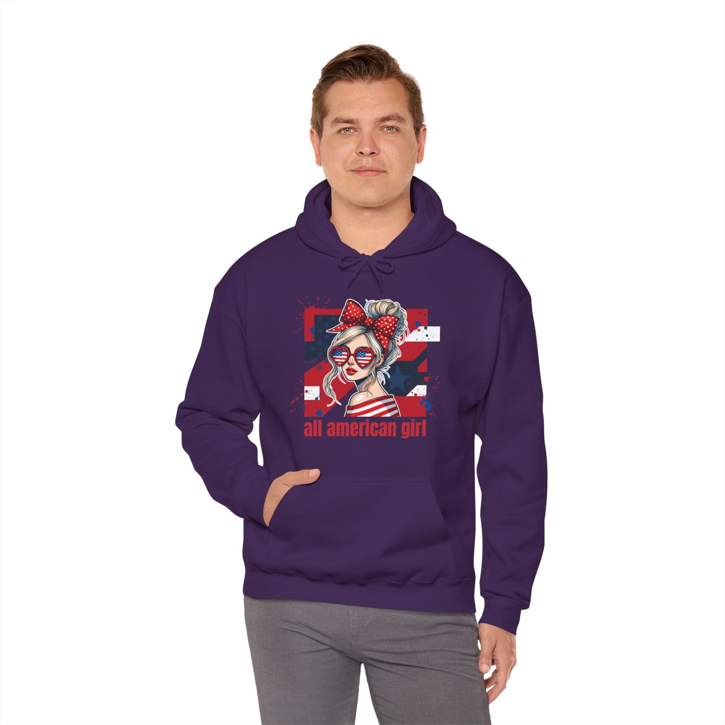 #250 All American Girl Patriotic Hoodie