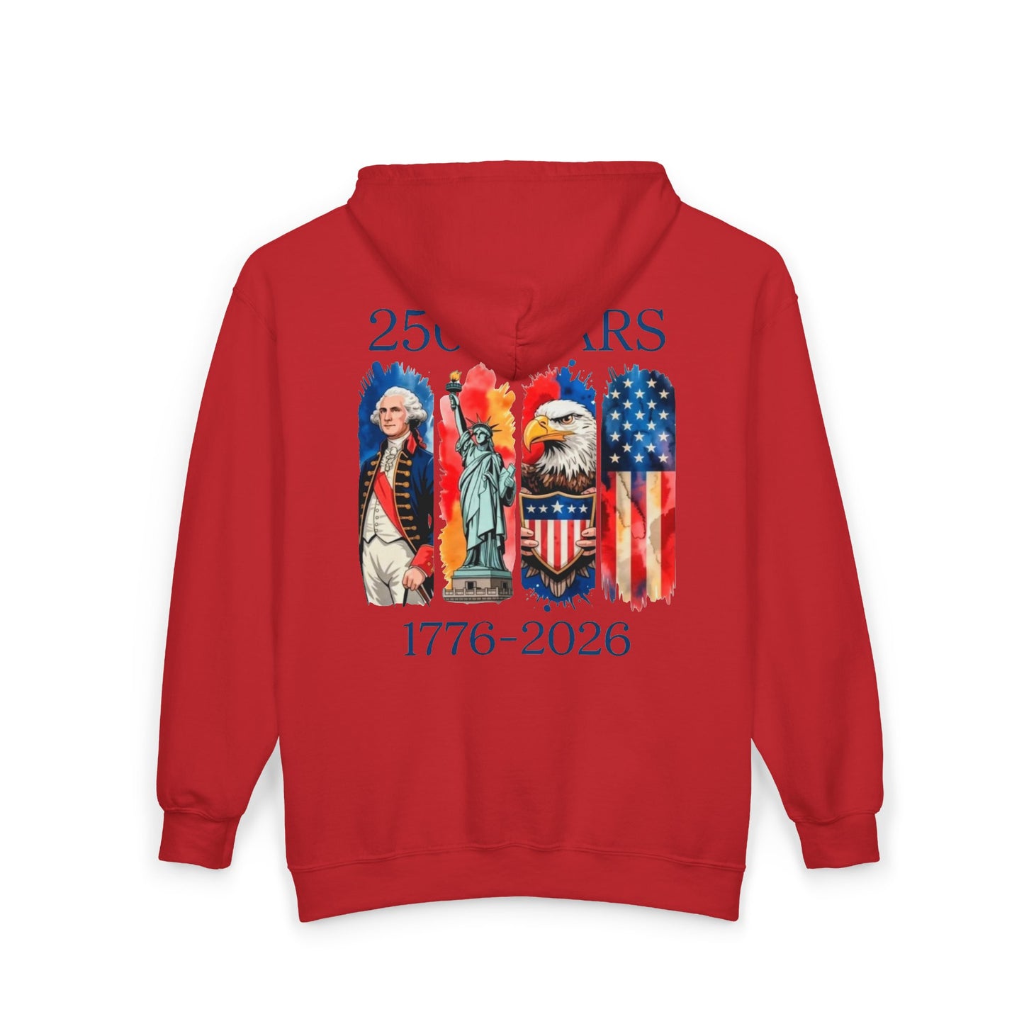 #250 250 Years American History Celebration 1776–2026 Patriotic Zip Hoodie