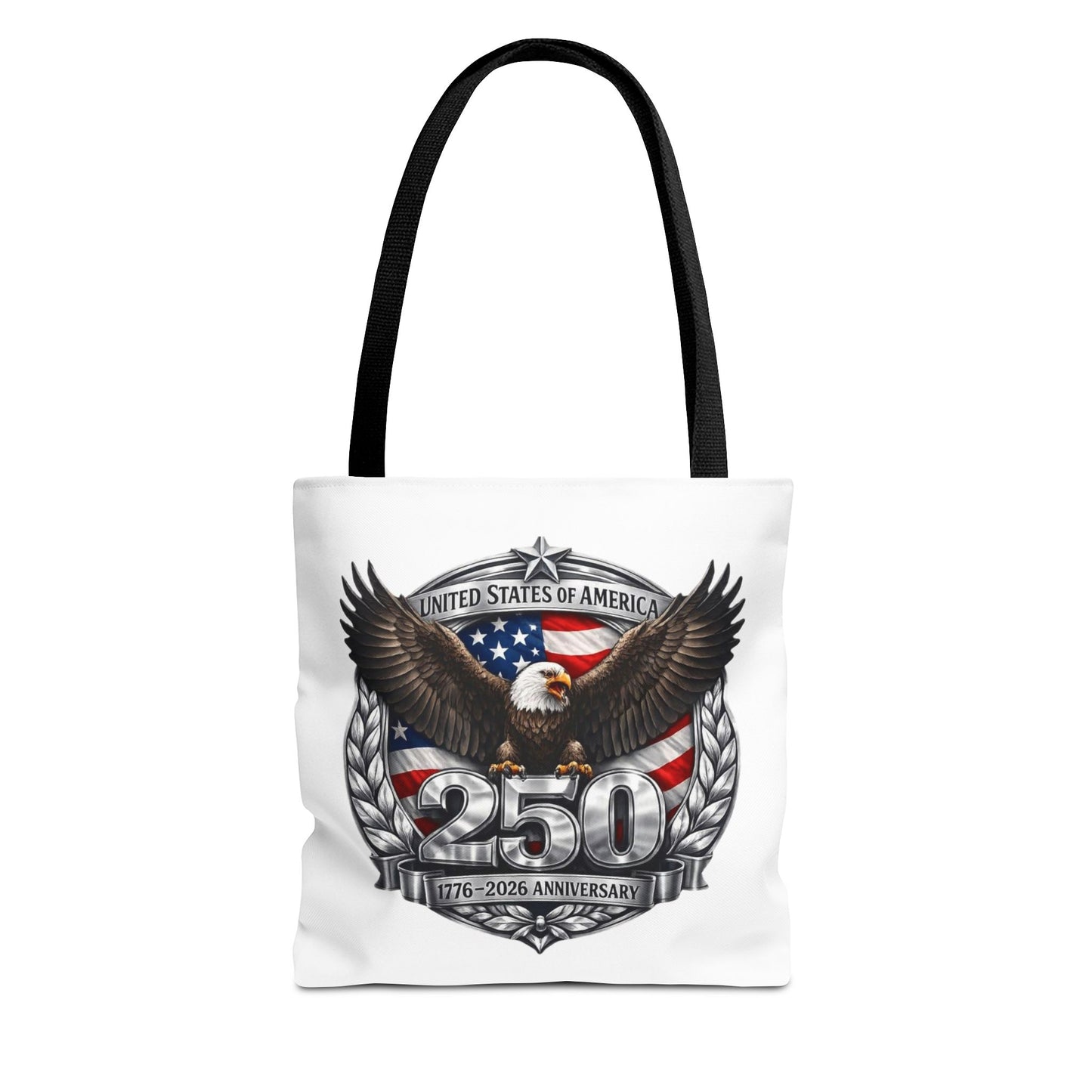 #250 Patriotic Bald Eagle 250 United States Emblem Tote Bag