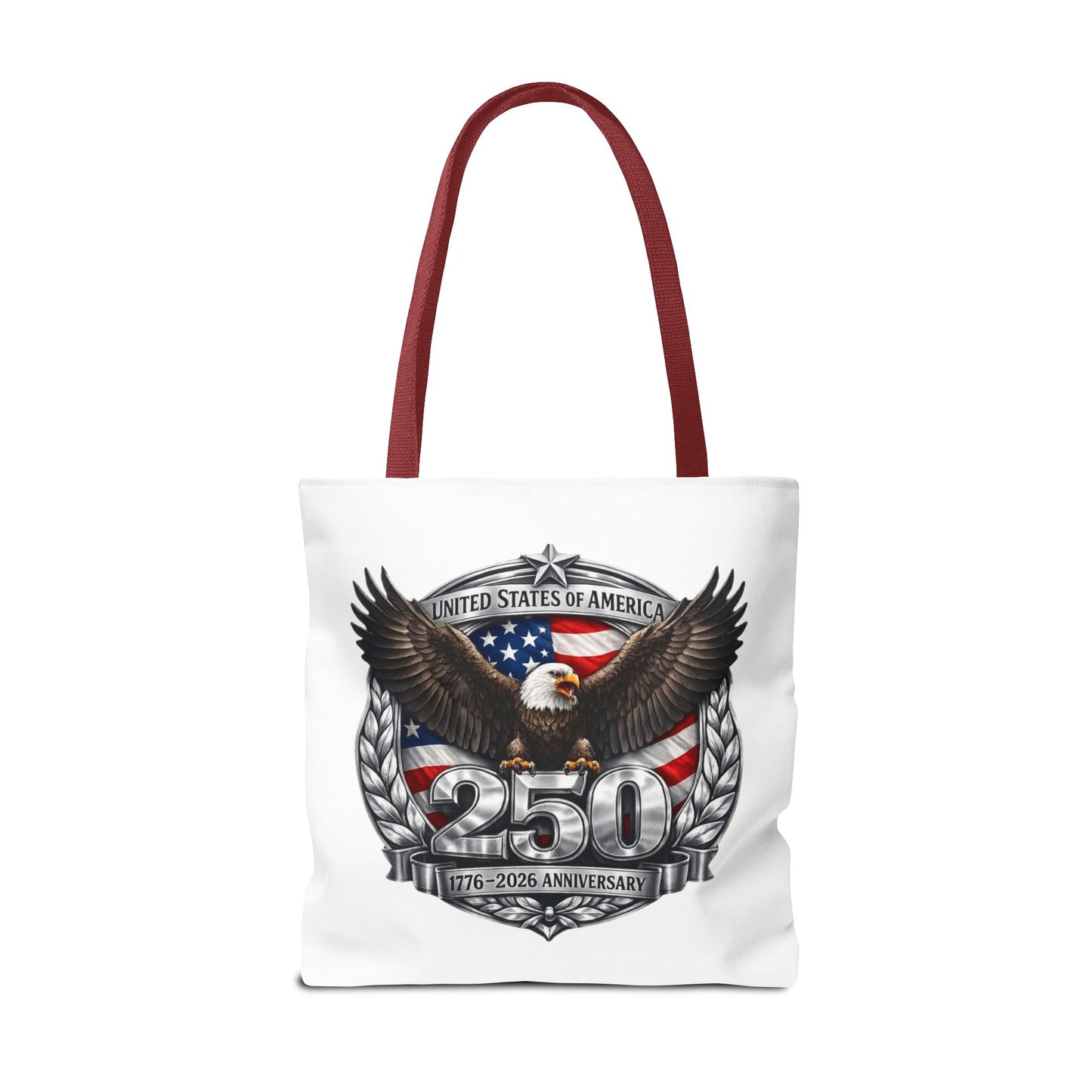 #250 Patriotic Bald Eagle 250 United States Emblem Tote Bag