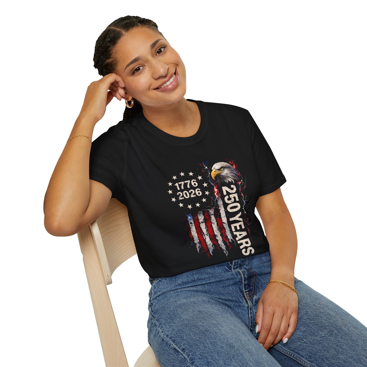 #250 1776-2026 250 Years USA Bicentennial Eagle T-Shirt