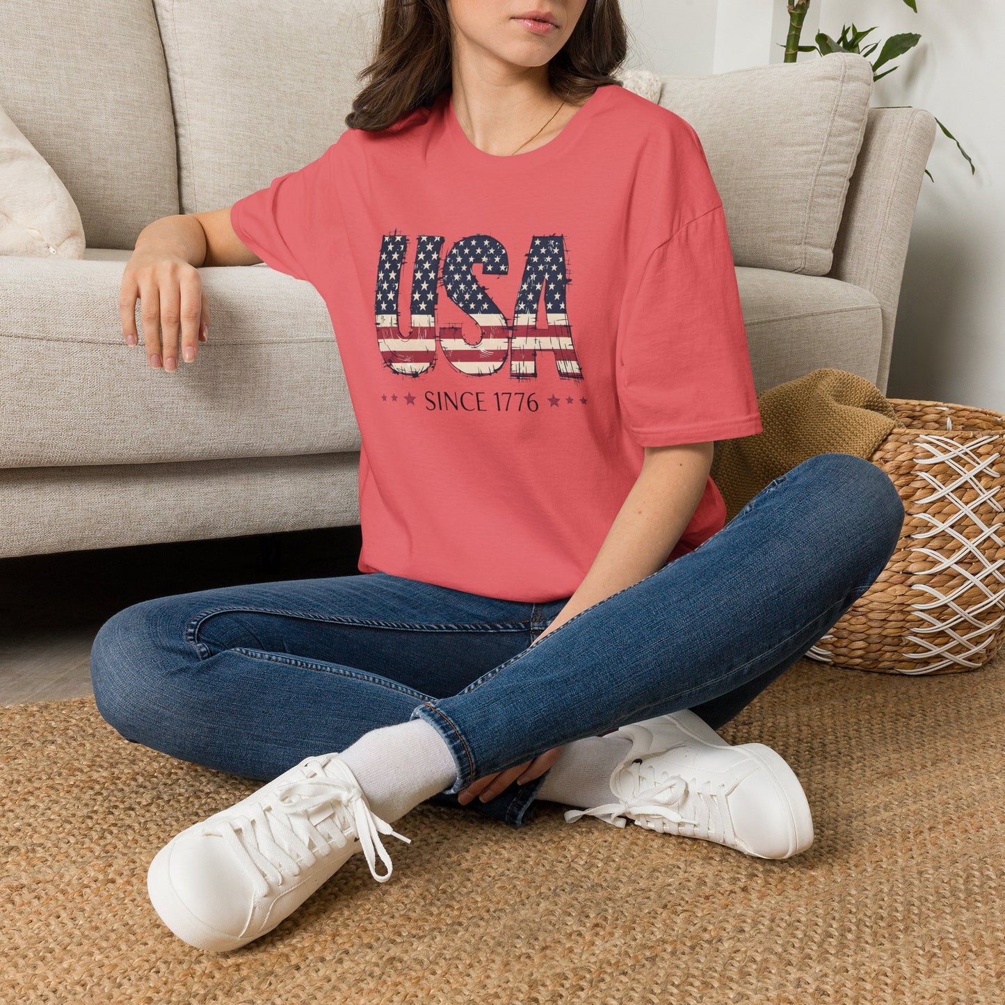 #250 USA Flag "USA Since 1776" Patriotic T-Shirt