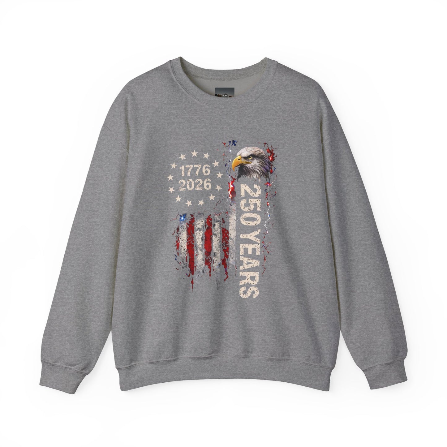 #250 1776-2026 250 Years USA Bicentennial Eagle Crewneck Sweatshirt