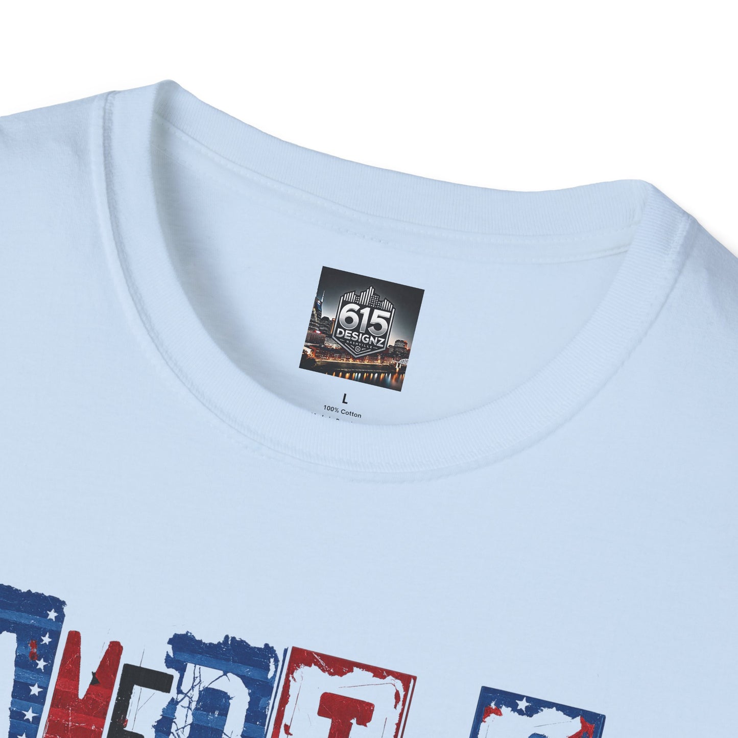 #250 America Retro Block Text Patriotic T-Shirt