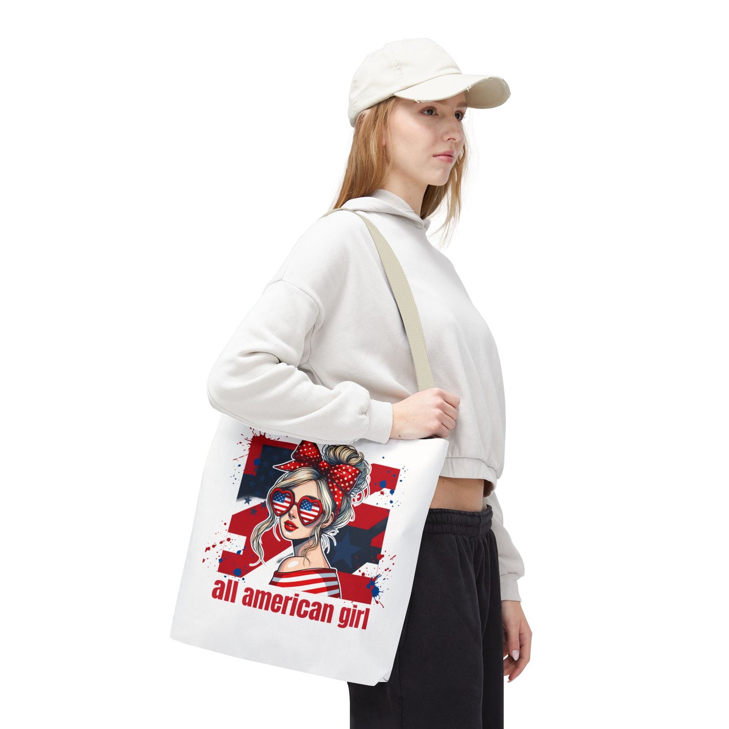 #250 All American Girl Patriotic Tote Bag