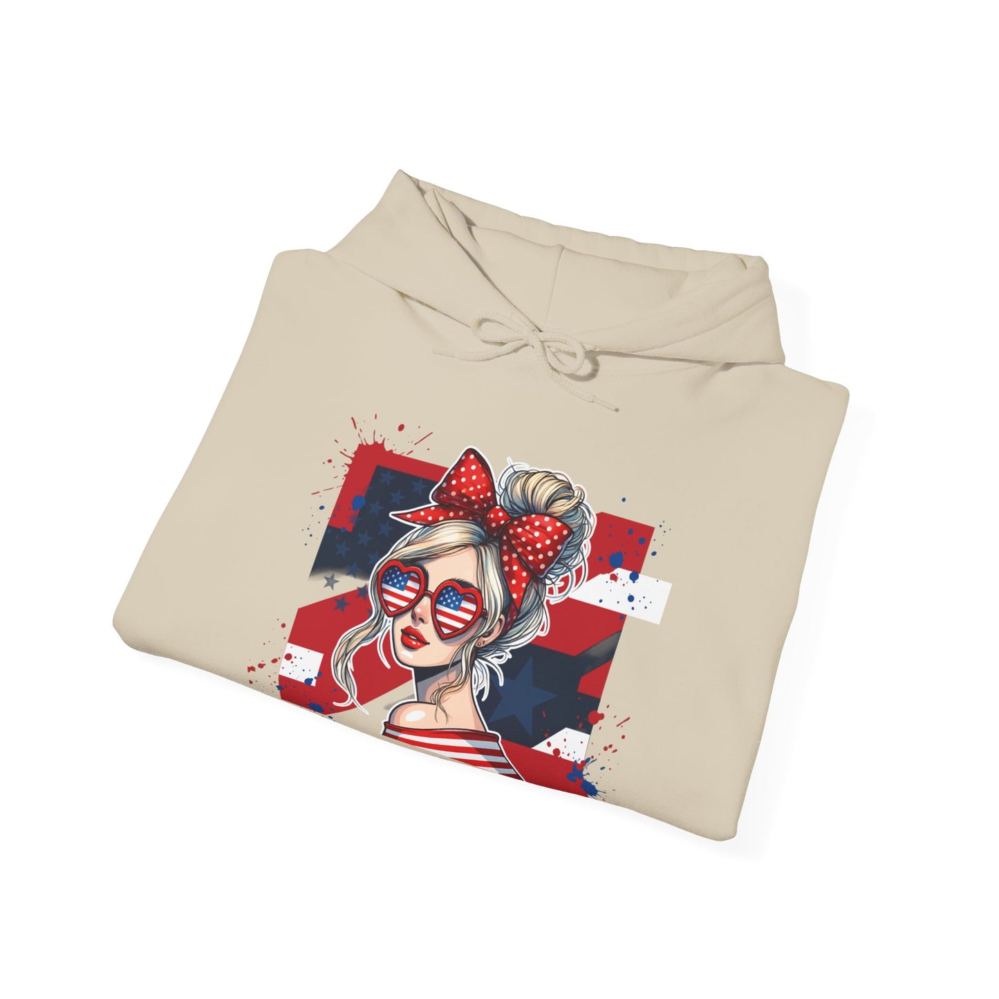 #250 All American Girl Patriotic Hoodie