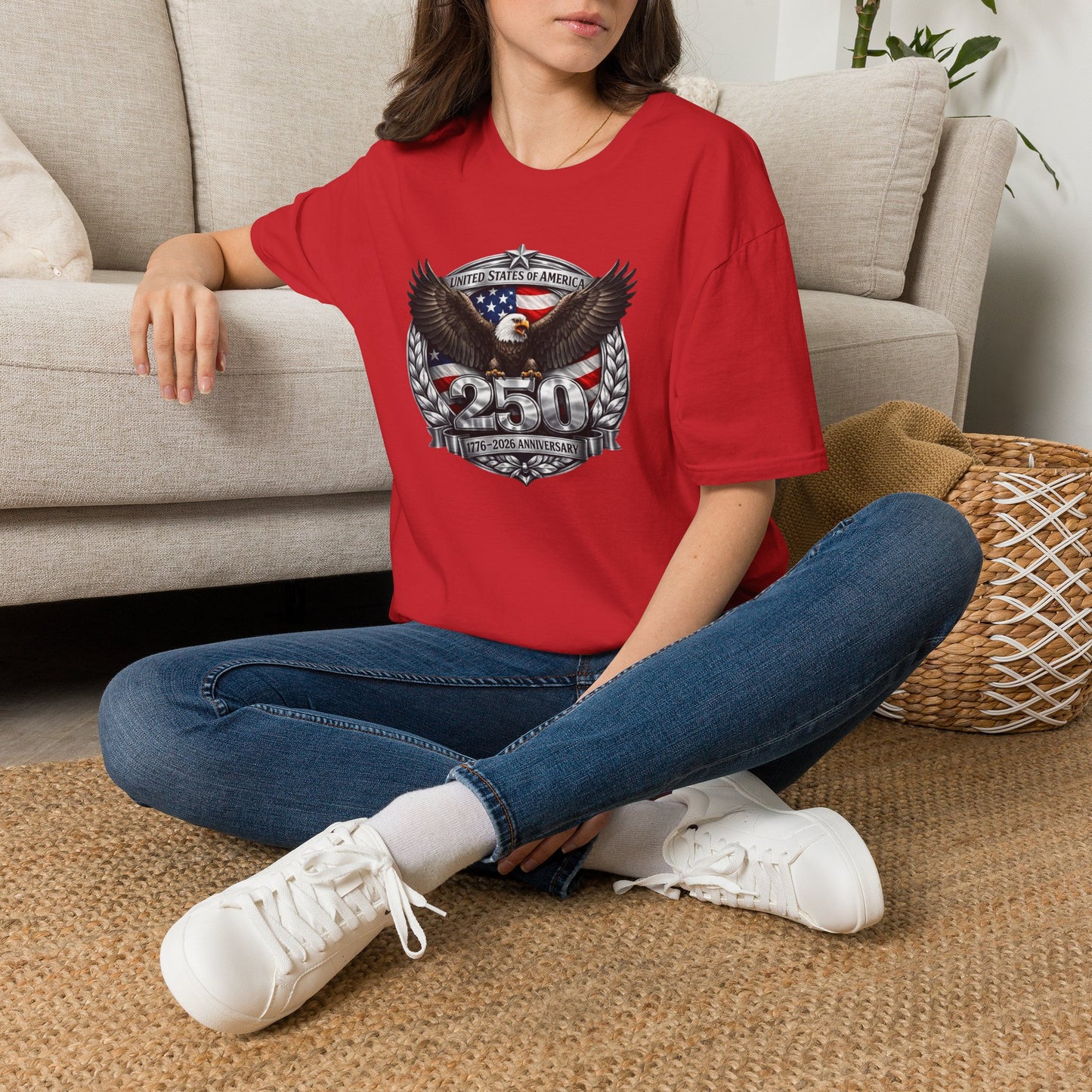 #250 Patriotic Bald Eagle 250 United States Emblem T-Shirt