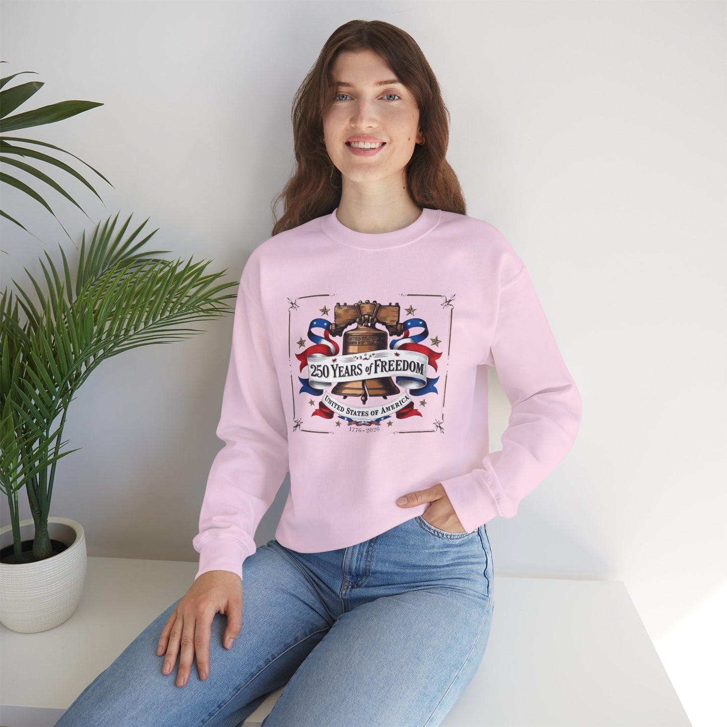 #250 250 Years of Freedom Liberty Bell Crewneck Sweatshirt