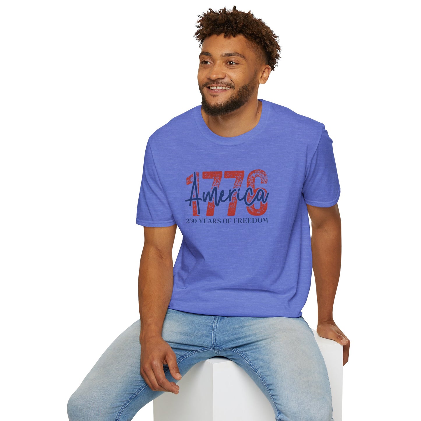 #250 1776 America: 250 Years of Freedom' Patriotic Independence Day Soft-Style Tee