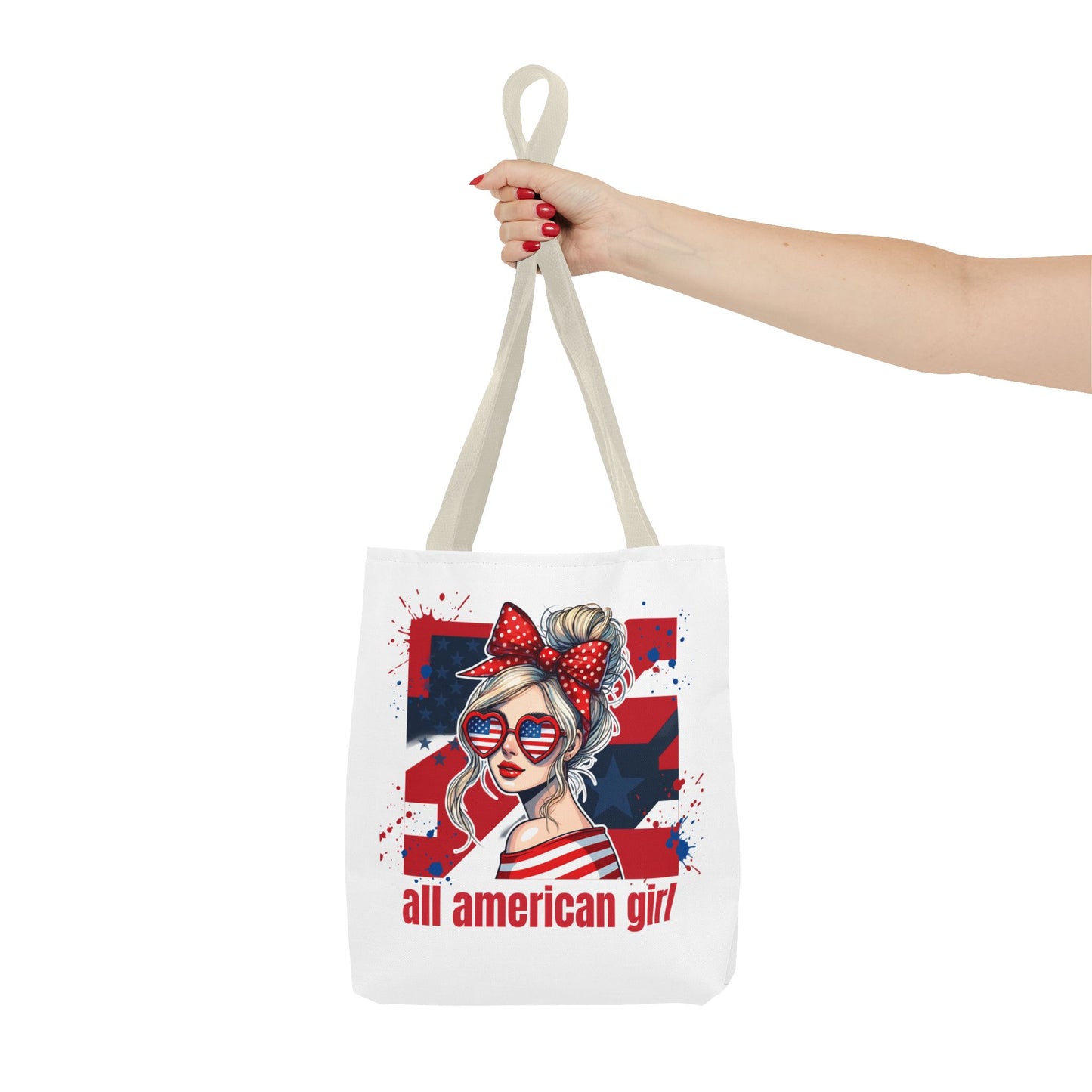 #250 All American Girl Patriotic Tote Bag
