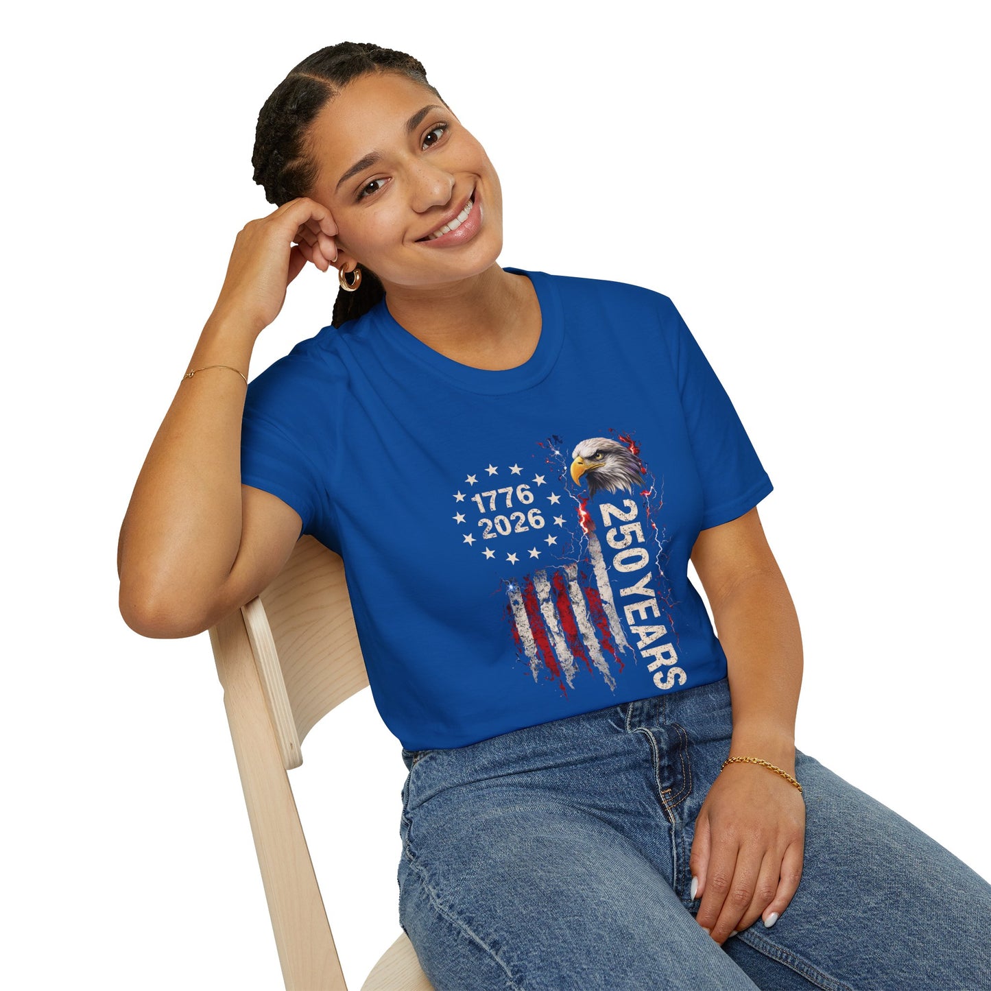 #250 1776-2026 250 Years USA Bicentennial Eagle T-Shirt