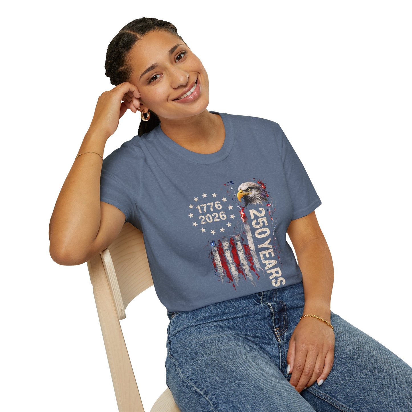 #250 1776-2026 250 Years USA Bicentennial Eagle T-Shirt
