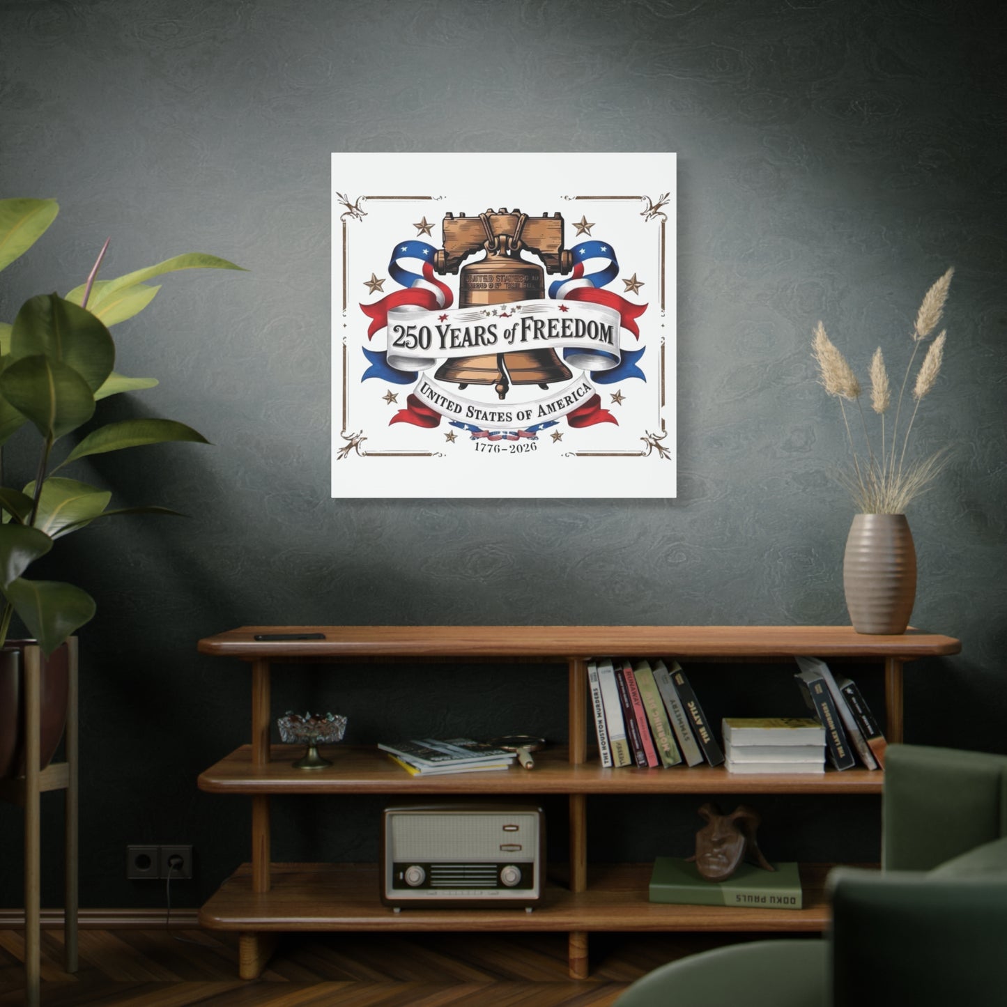 #250 250 Years of Freedom Liberty Bell Matte Canvas Wall Art