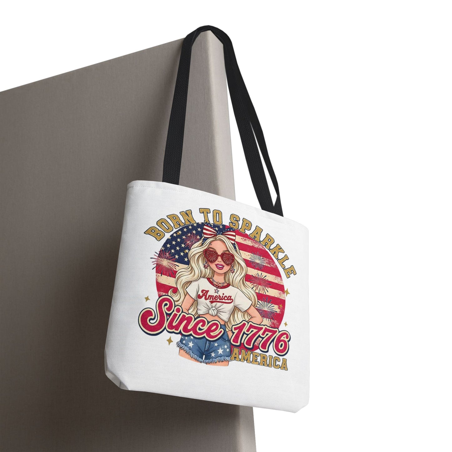 #250 "Born to Sparkle Since 1776" Patriotic Tote Bag