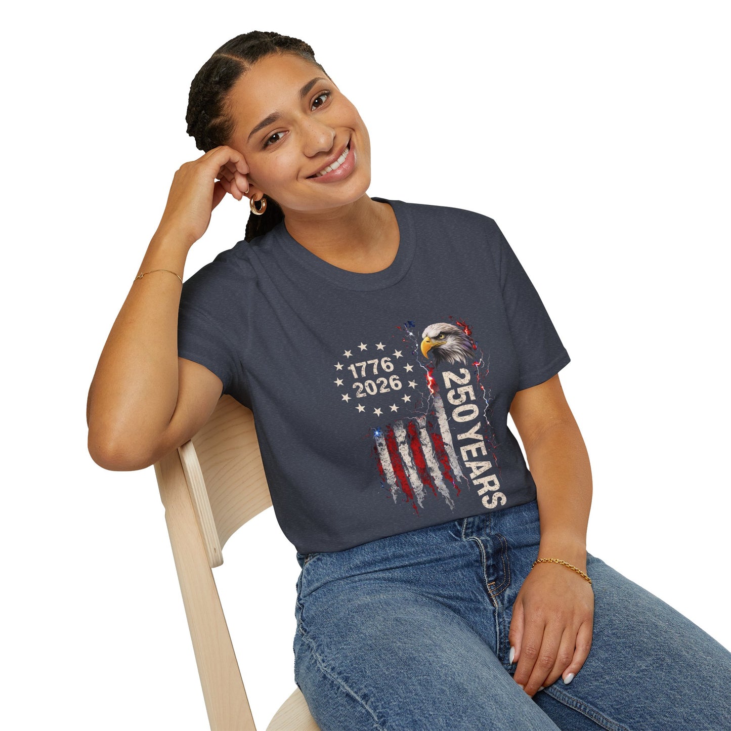 #250 1776-2026 250 Years USA Bicentennial Eagle T-Shirt