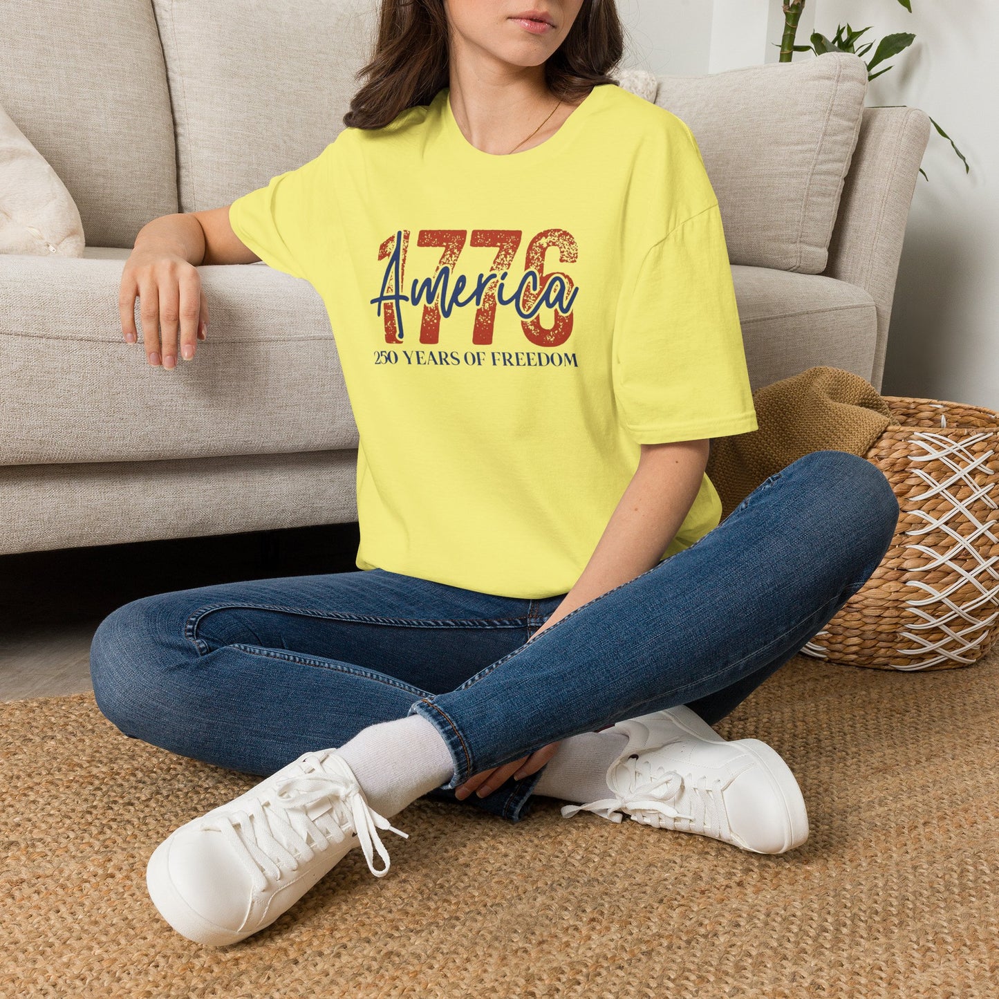#250 1776 America: 250 Years of Freedom' Patriotic Independence Day Soft-Style Tee