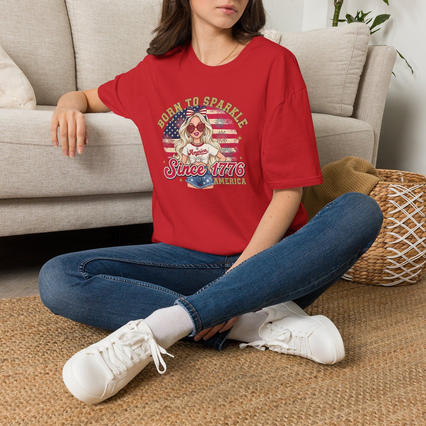 #250 "Born to Sparkle Since 1776" Patriotic T-Shirt