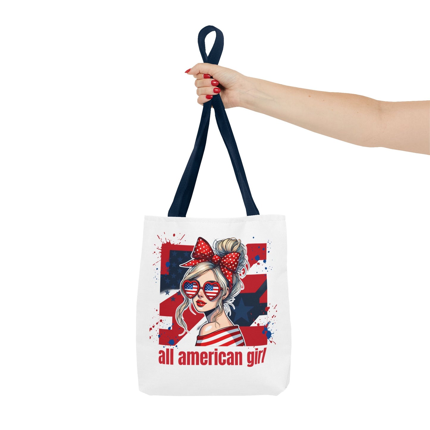#250 All American Girl Patriotic Tote Bag