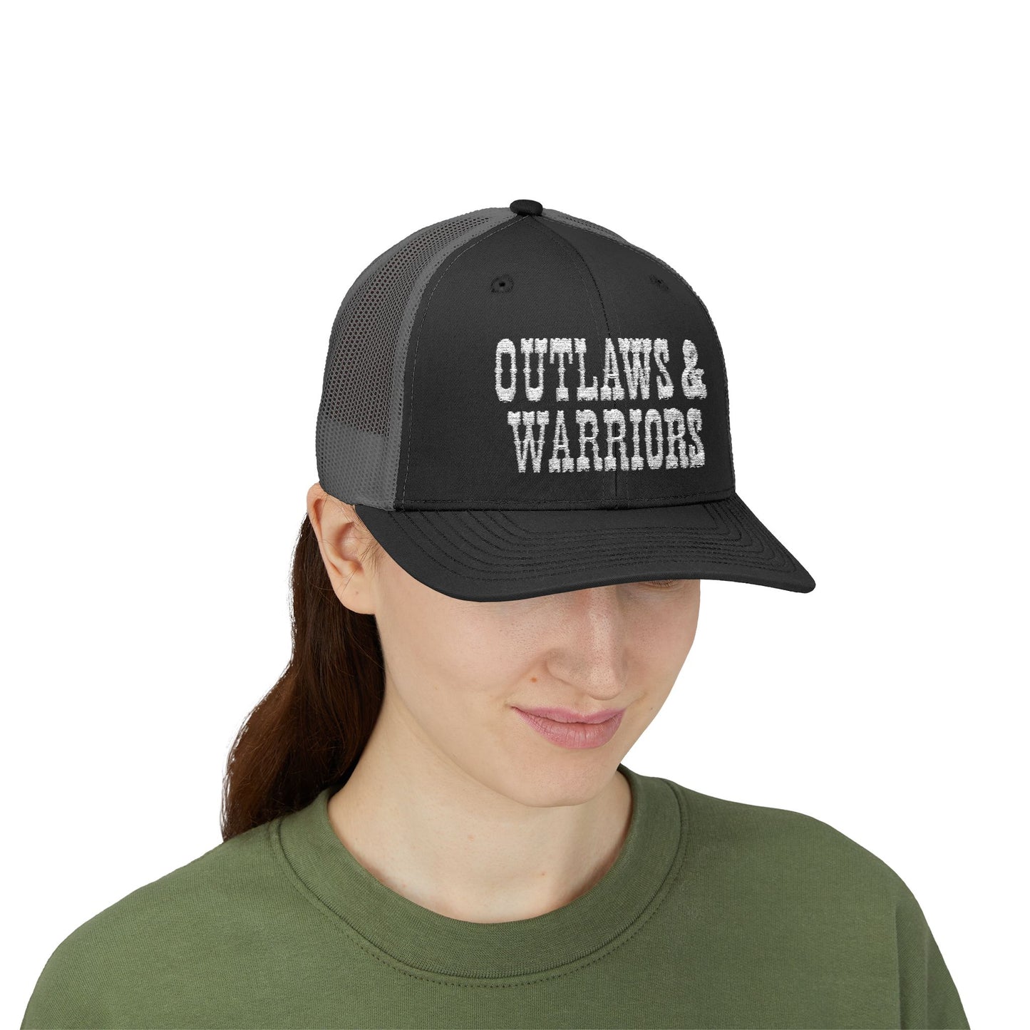 Outlaws & Warriors Snapback Embroidered Trucker Cap