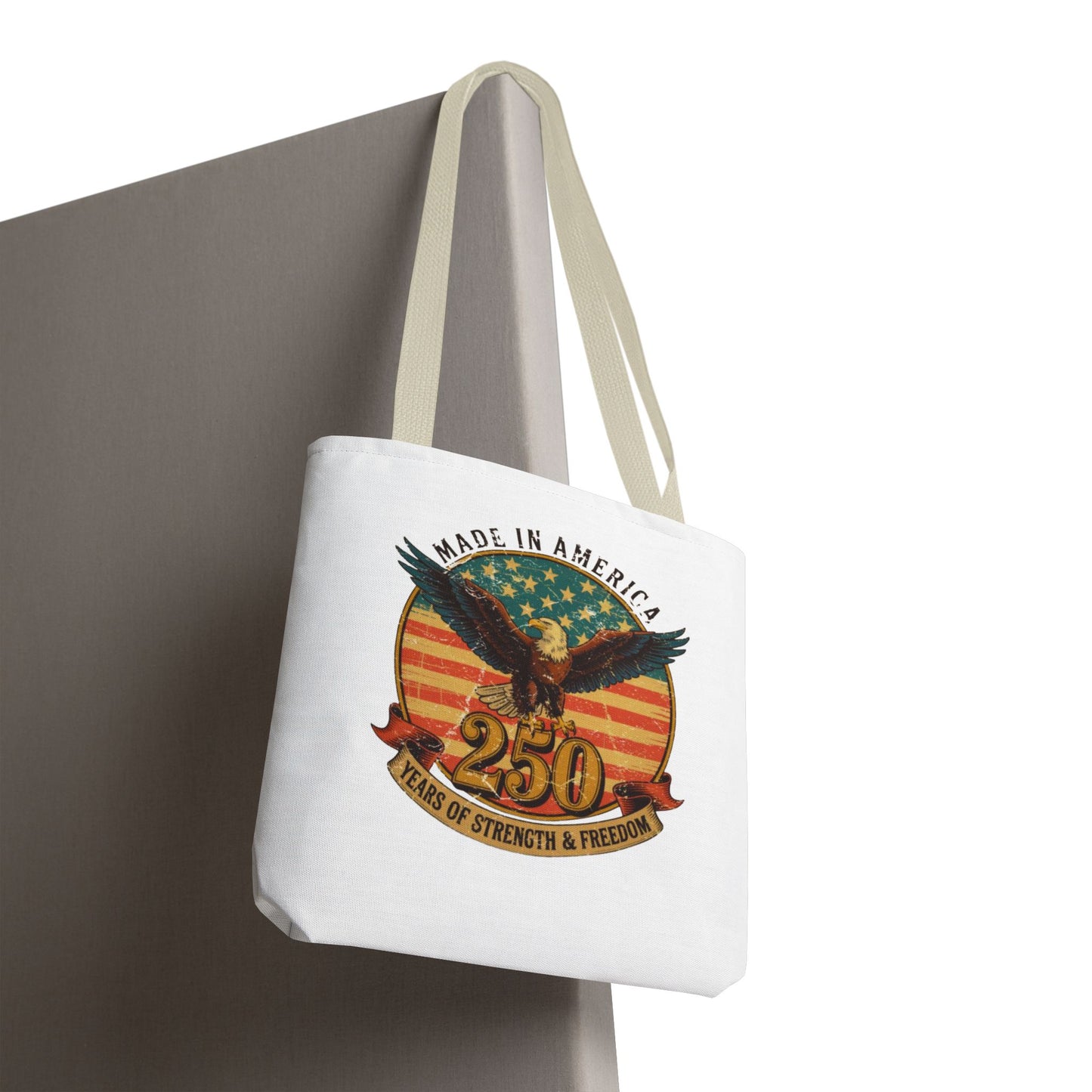 #250 Made in America Eagle 250th Anniversary Patriotic Tote Bag