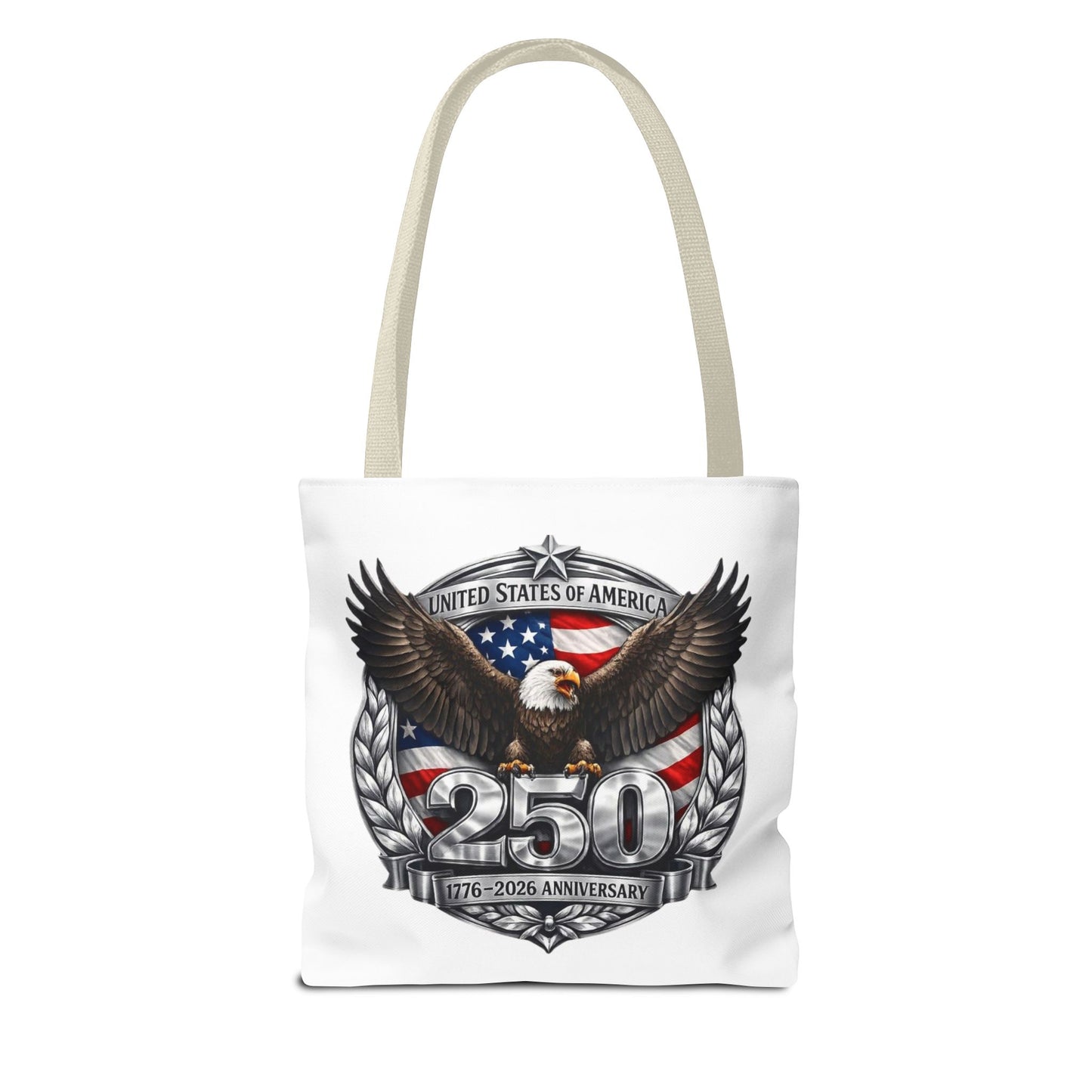 #250 Patriotic Bald Eagle 250 United States Emblem Tote Bag