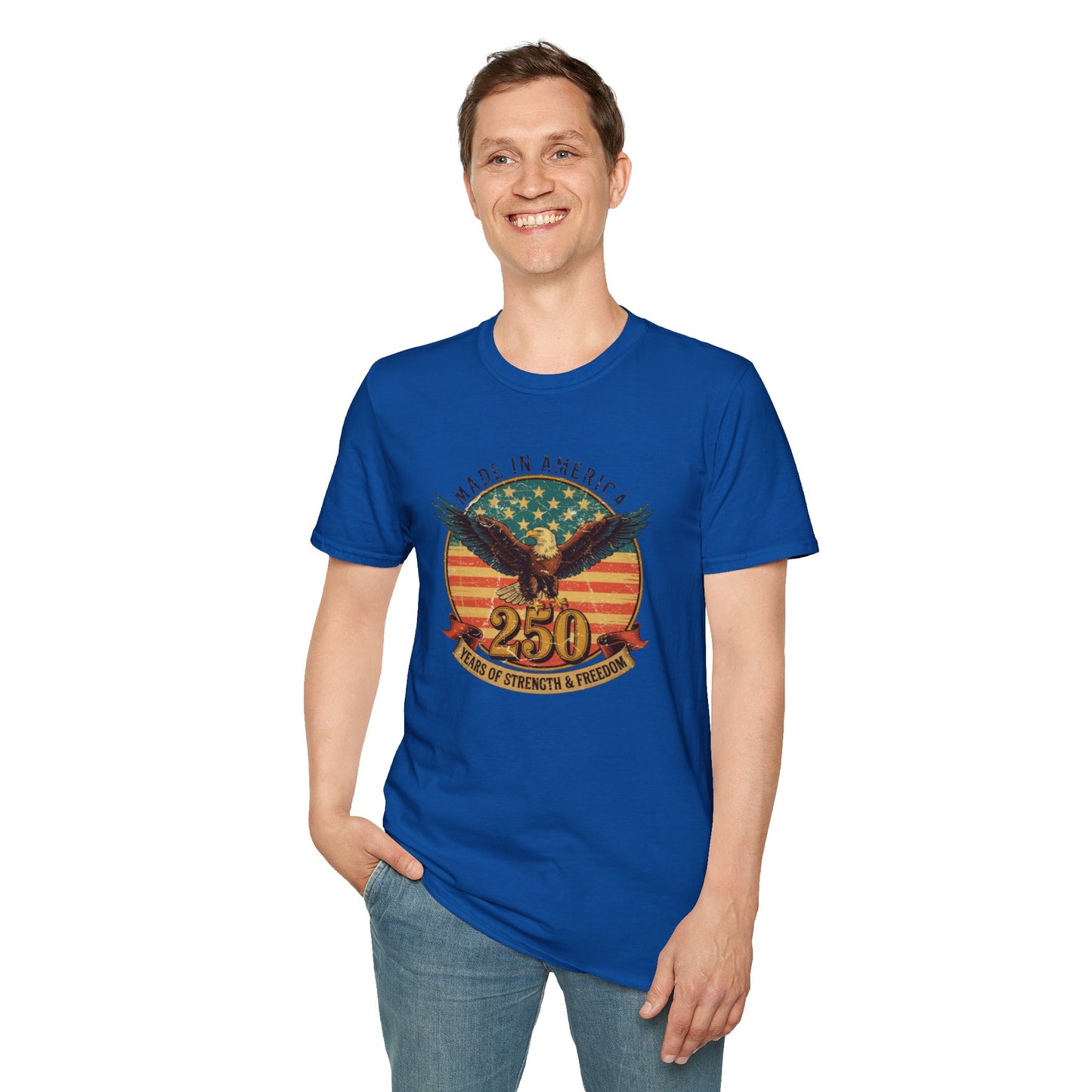 #250 Made in America Eagle 250th Anniversary Patriotic T-Shirt