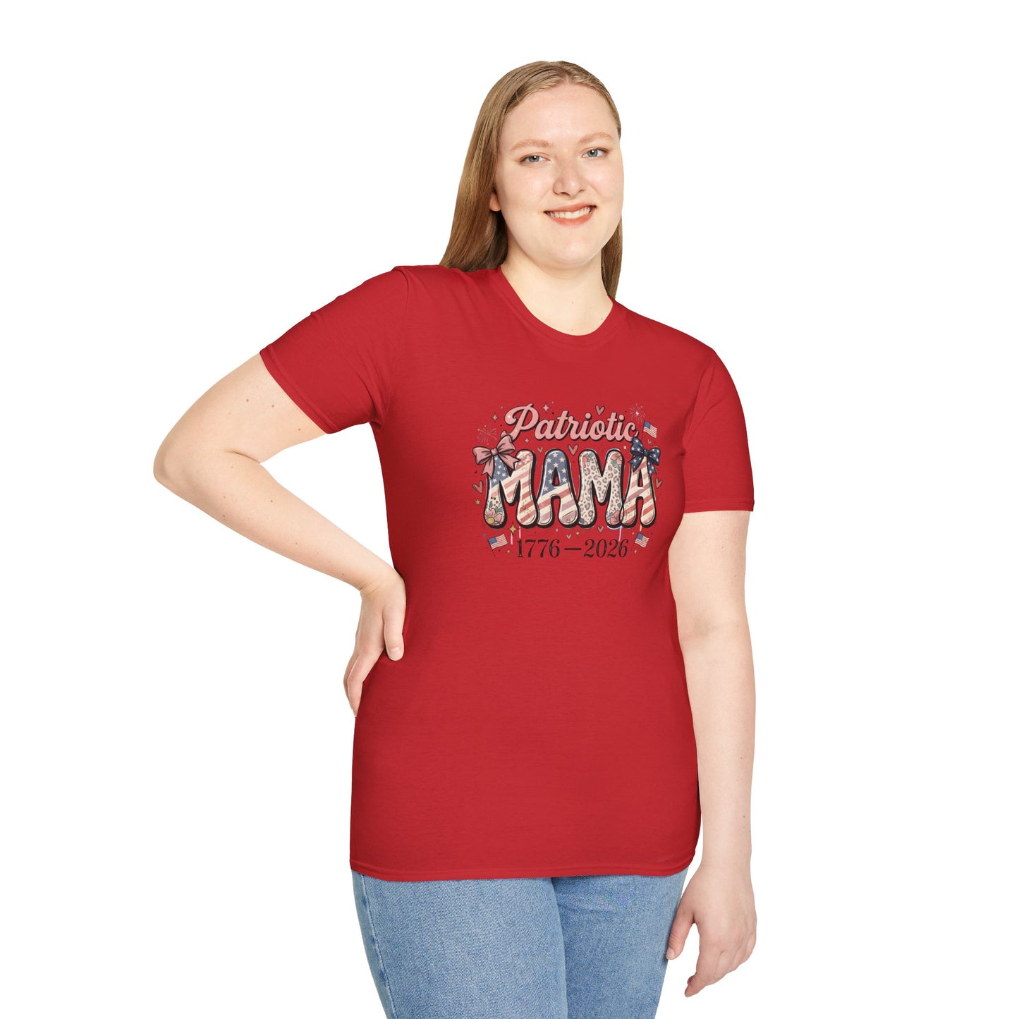 #250 Patriotic Mama 1776–2026 American Flag T-Shirt