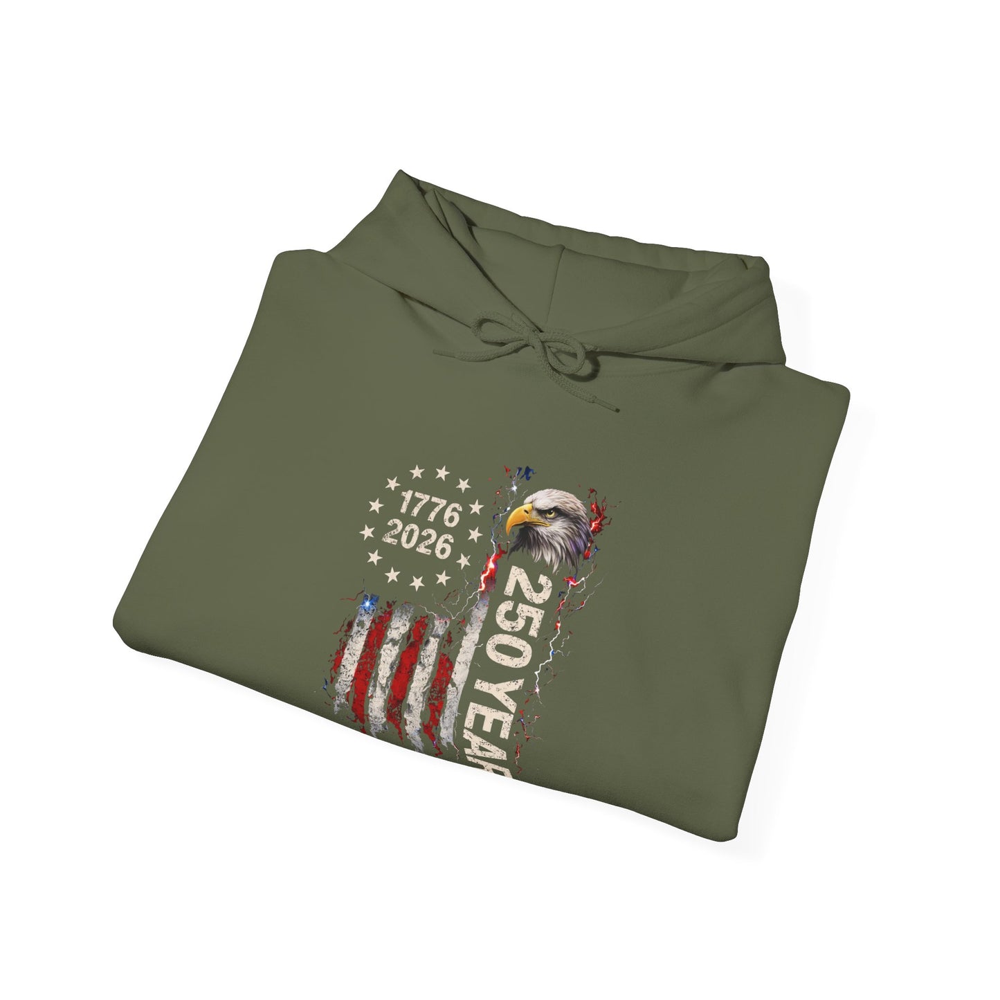 #250 1776-2026 250 Years USA Bicentennial Eagle Hoodie