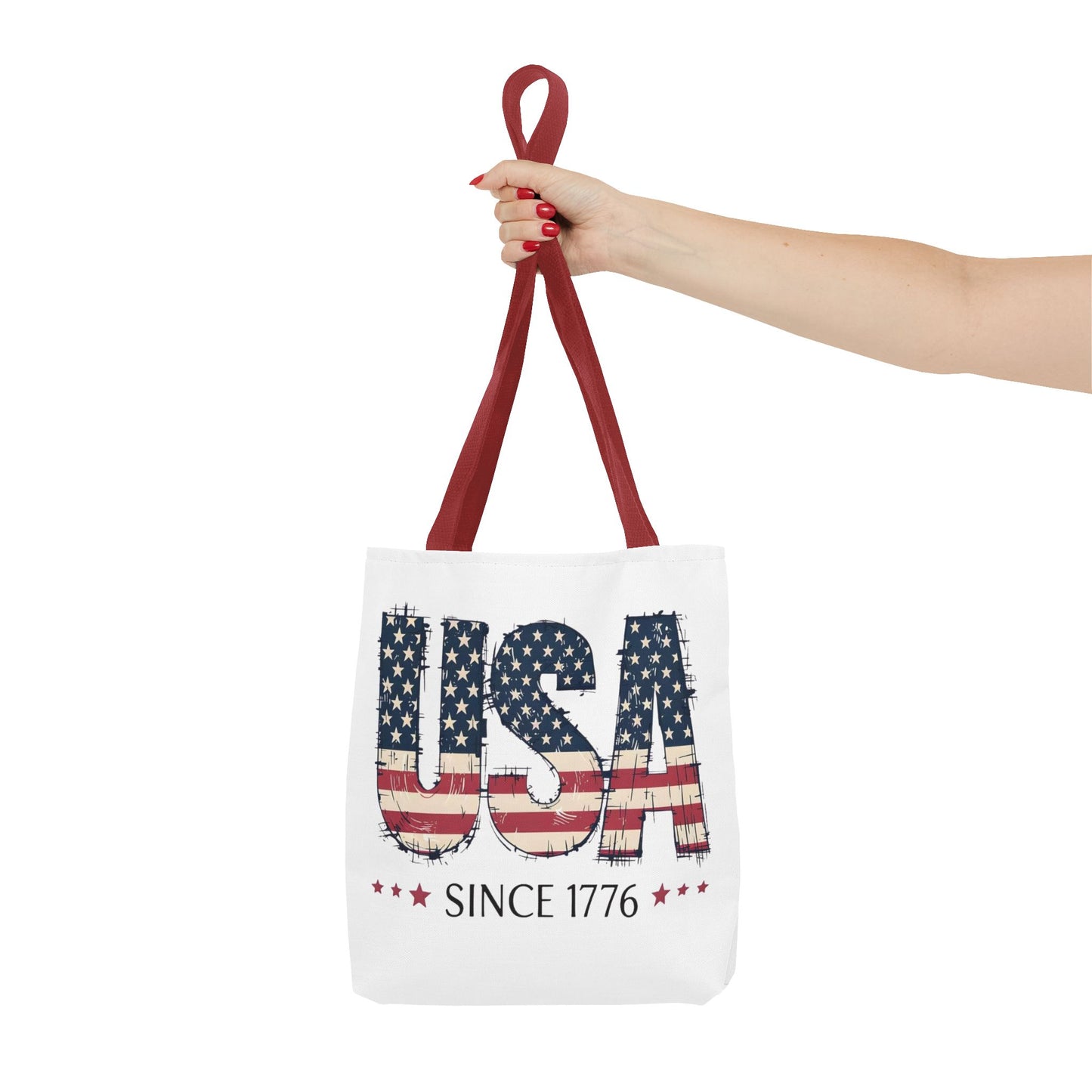#250 USA Flag "USA Since 1776" Patriotic Tote Bag