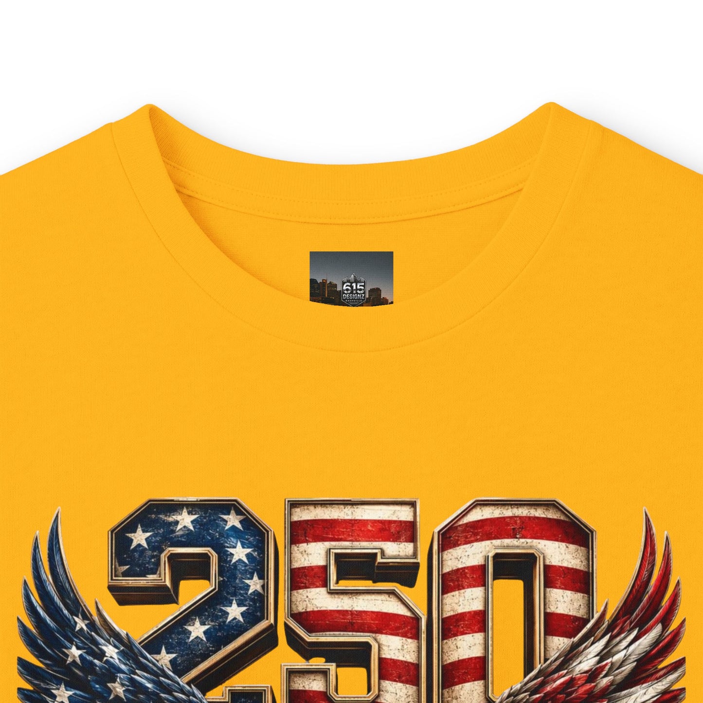 #250 250 Years of Freedom Eagle Patriotic American Flag Anniversary (1776–2026) Long Sleeve Tee