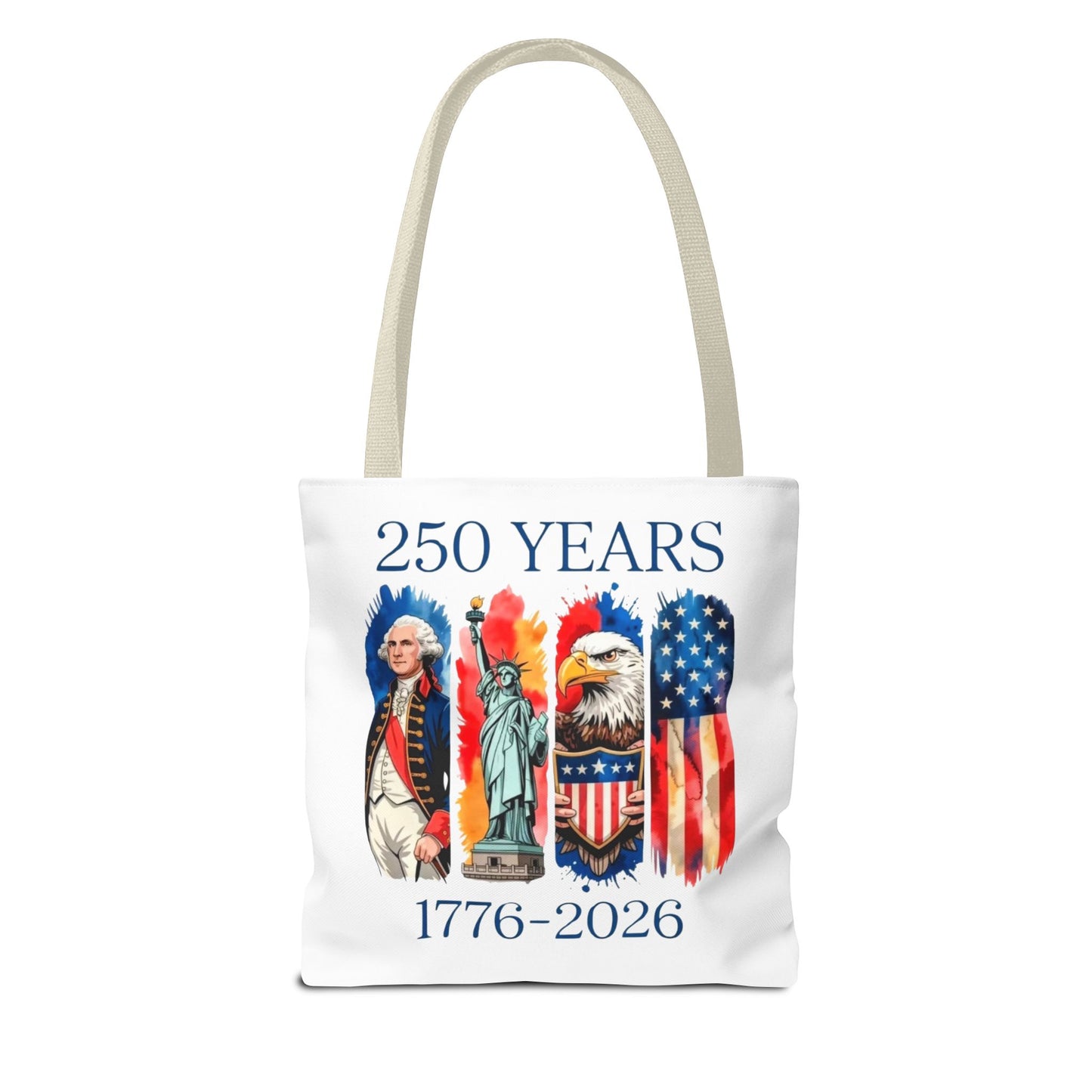 #250 250 Years American History Celebration 1776–2026 Patriotic Tote Bag