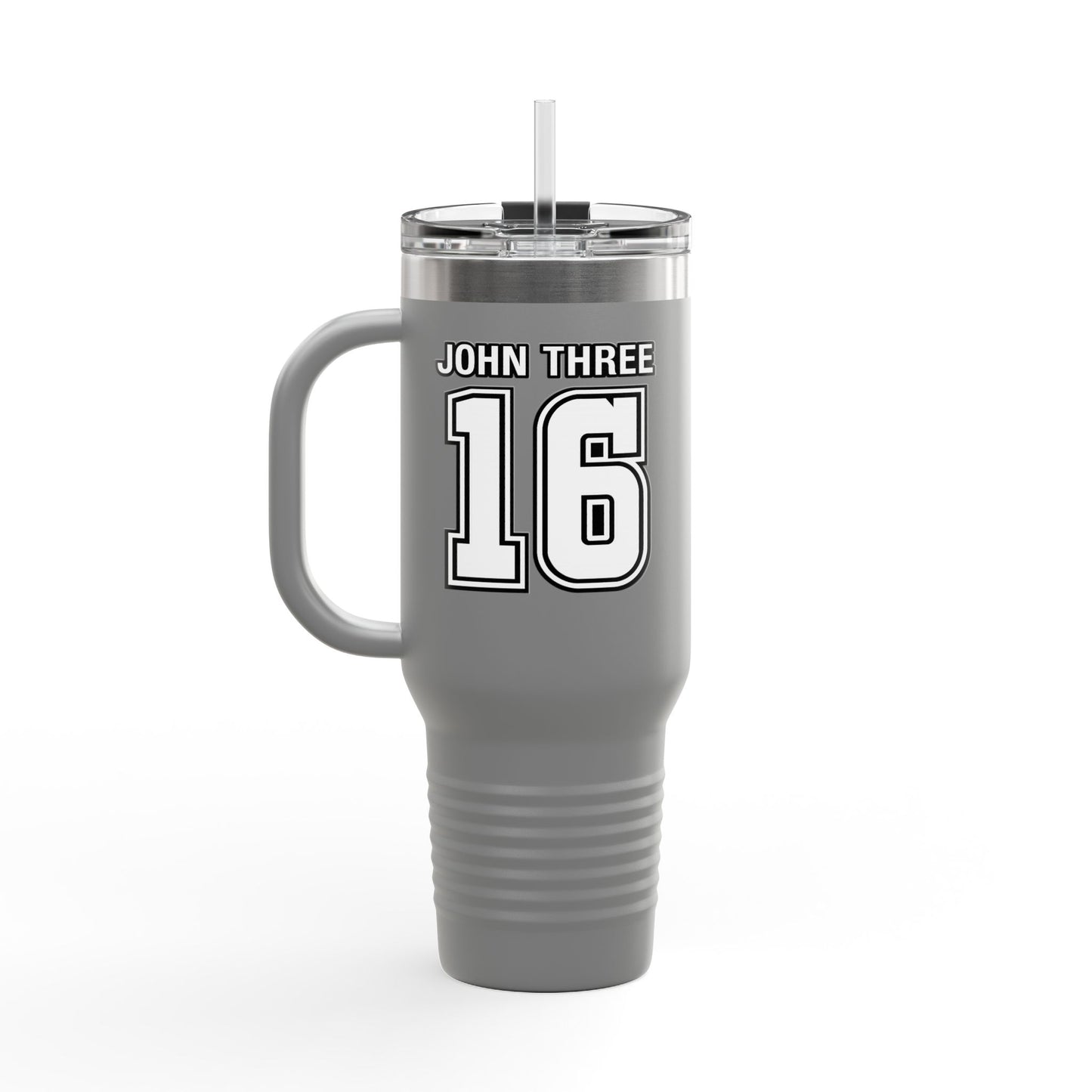 John Three 16 40oz Insulated Travel Mug — Stainless Steel Tumbler, Leak‑Resistant Cold & Hot Cup for Travel