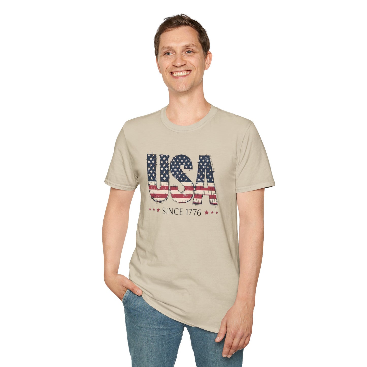 #250 USA Flag "USA Since 1776" Patriotic T-Shirt