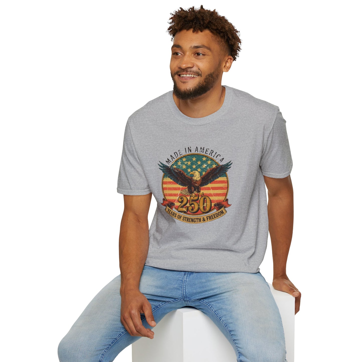 #250 Made in America Eagle 250th Anniversary Patriotic T-Shirt