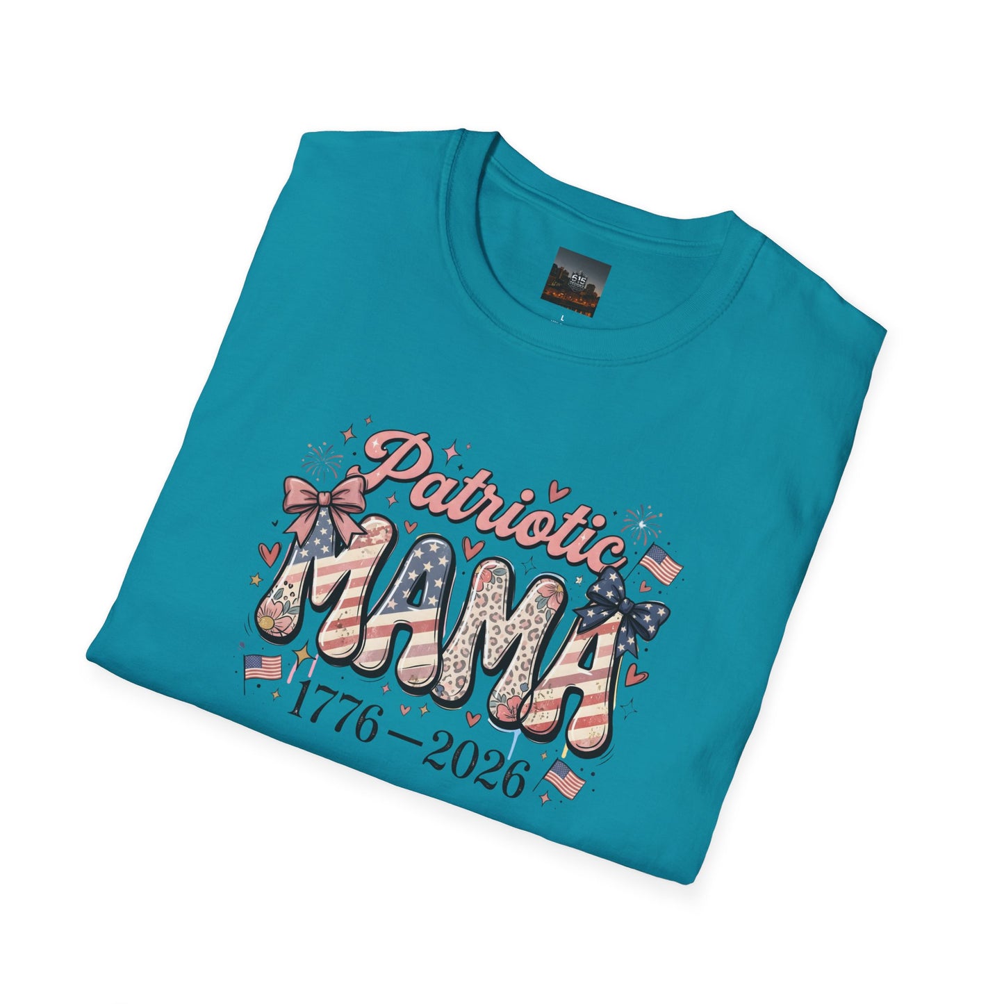 #250 Patriotic Mama 1776–2026 American Flag T-Shirt
